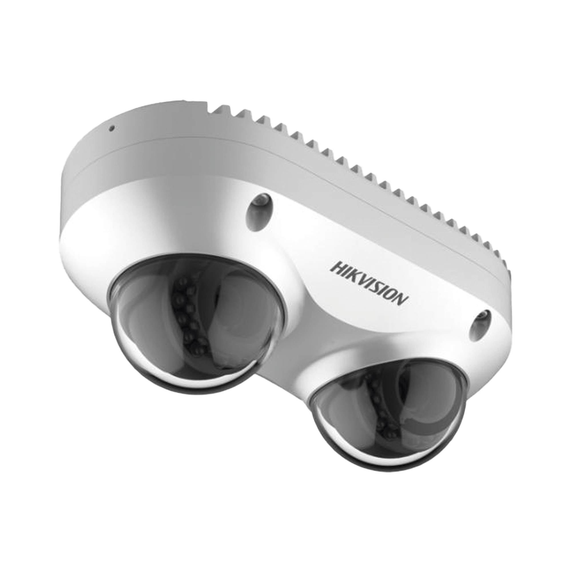 PanoVu Series / Lente Dual de 4 Megapixel / 2 Lentes Fijos de 2.8 mm / Recomendado para Pasillos o Esquinas / IP67 / IK10 / PoE / WDR 120 dB / 10 mts IR / Entrada y Salida de Audio y Alarma / MicroSD