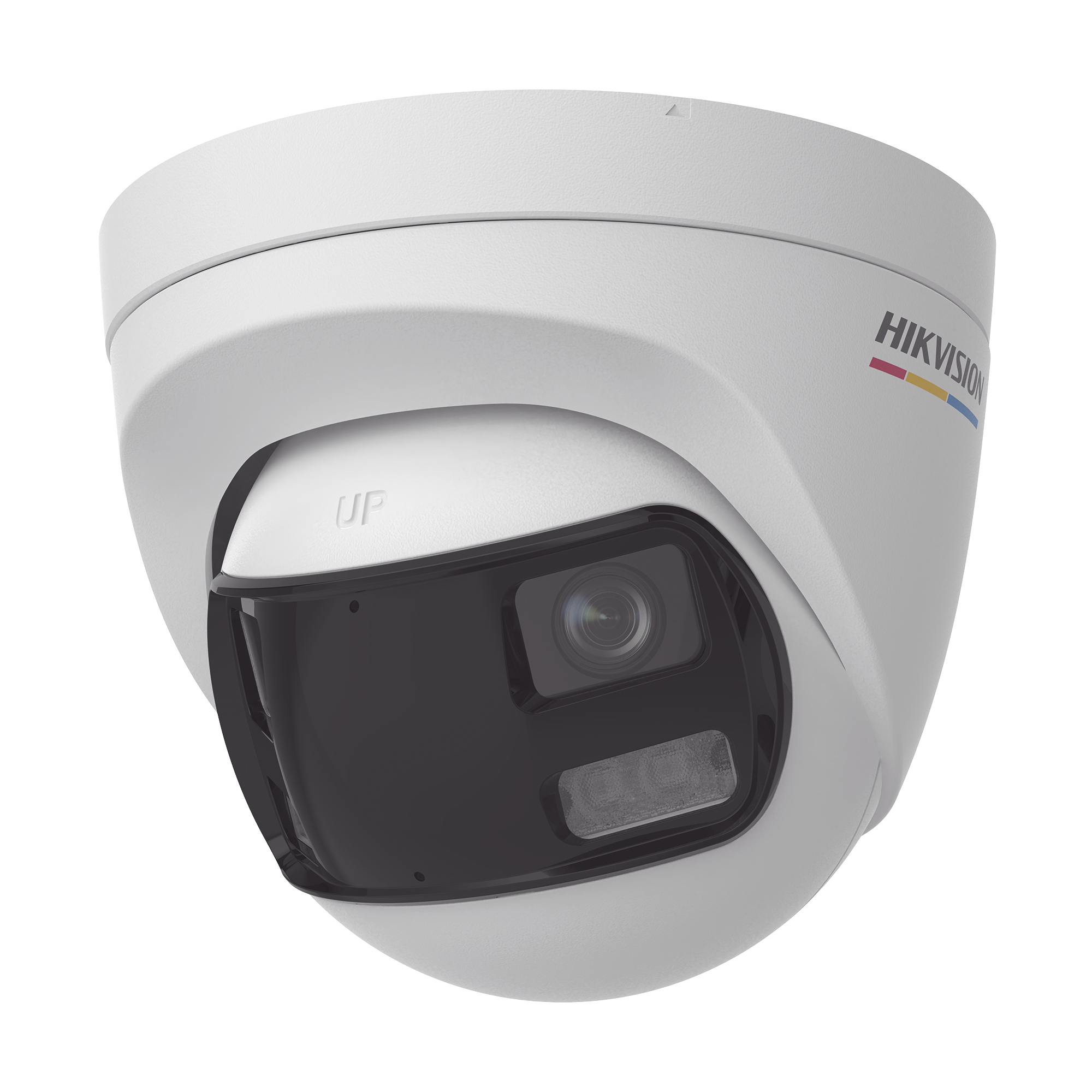 [ColorVu + Dual Light + Panoramica] Turret TURBOHD 3K (5 Megapixel) / Micrófono Integrado / Angulo de visión 180° / Imagen a Color 24/7 / 40 mts Luz Blanca + 40 mts IR / Exterior IP67 / WDR