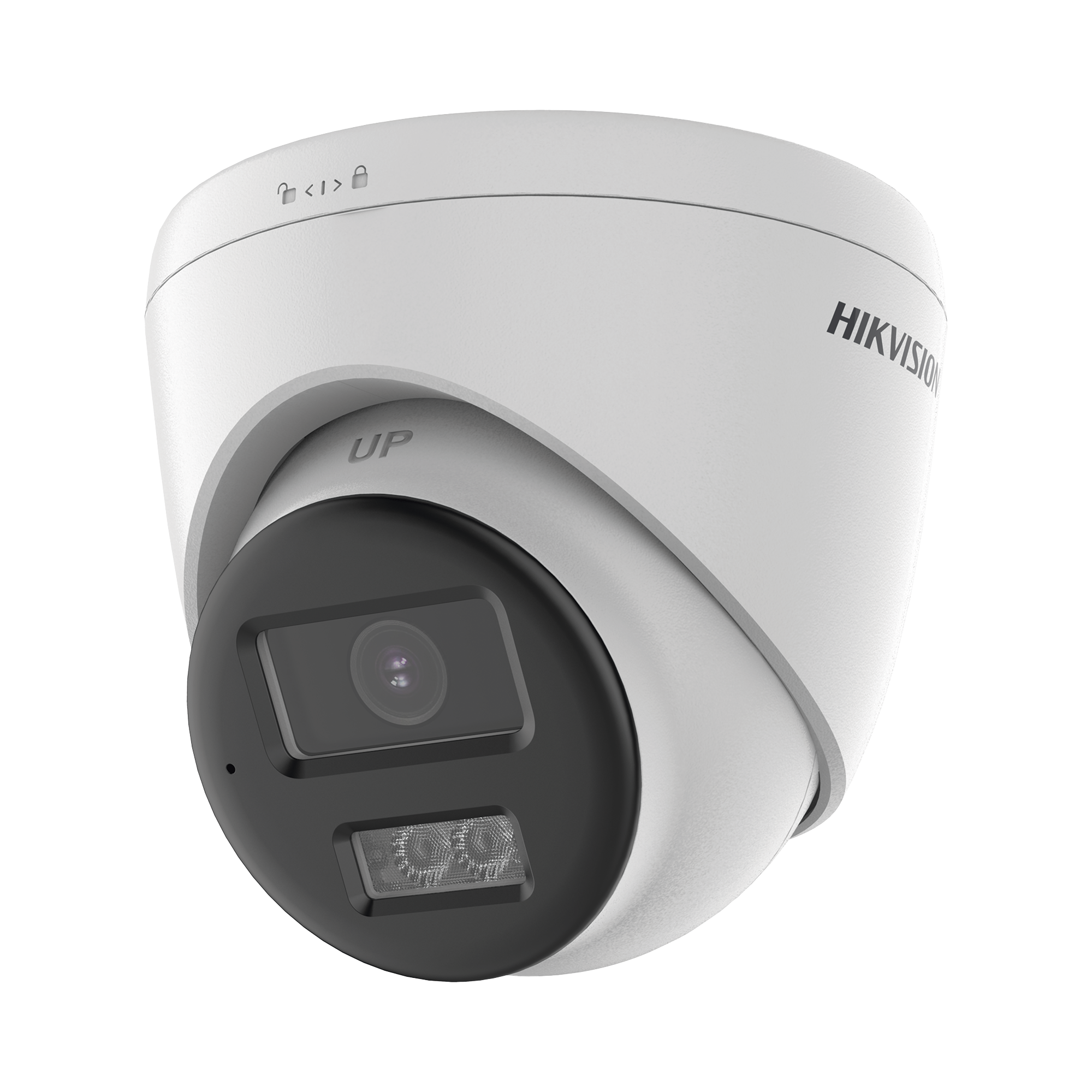 [Audio Bidireccional + Dual Light + ColorVu] Turret TURBOHD 4K (8 Megapixel) / Lente 2.8 mm / 40 mts IR EXIR + 40 mts Luz Blanca / Micrófono y Bocina Integrado / Exterior IP67 / dWDR