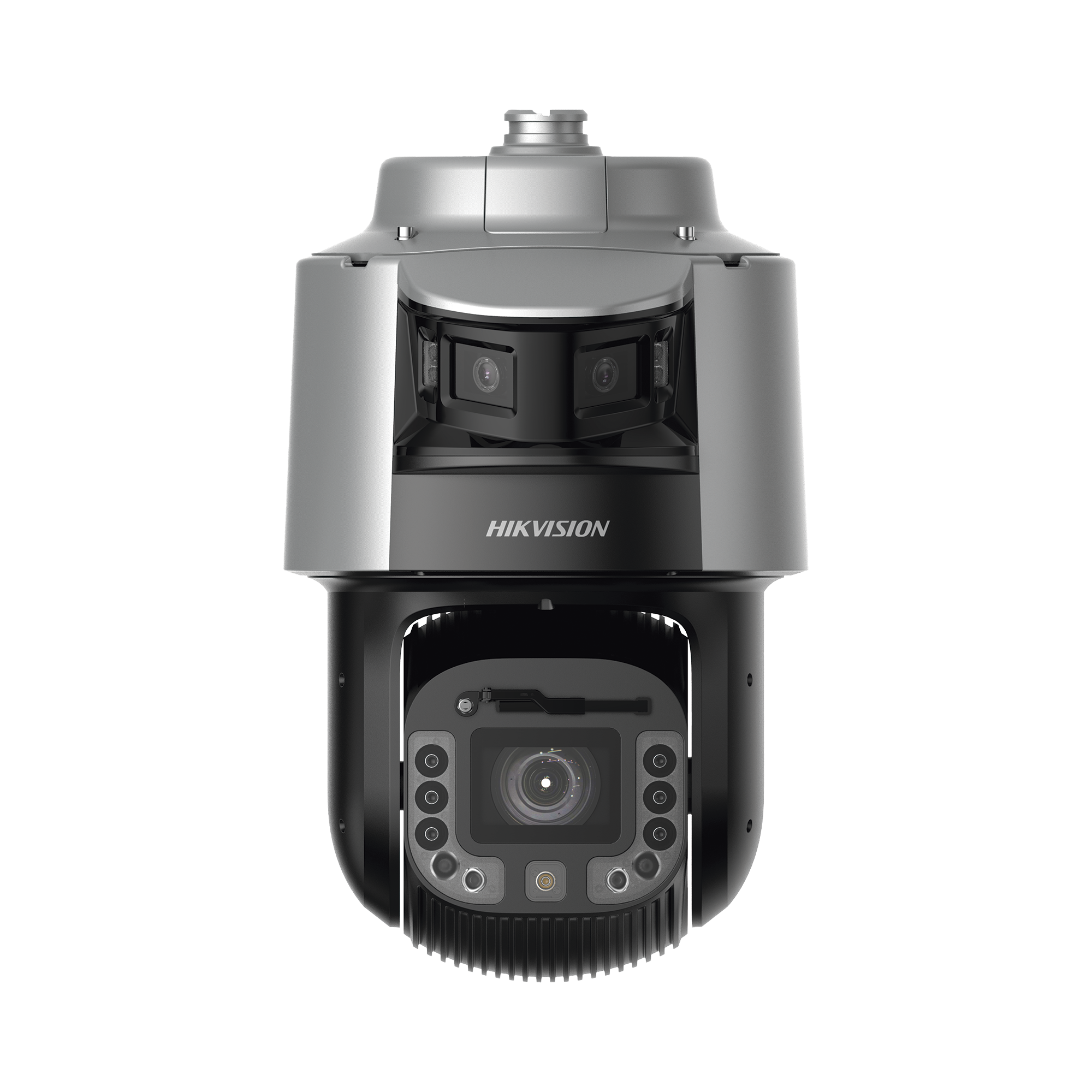 [TandemVu] Domo PTZ IP 4 Megapixel con Cámara Panoramica 180º de 6 Megapixel / 25X Zoom / 300 mts IR y 30 mts Luz Blanca / IP67 / IK10  / Autoseguimiento / Wiper / Deep learning / Entrada-Salida de Audio y Alarma / Ultra Baja Iluminació
