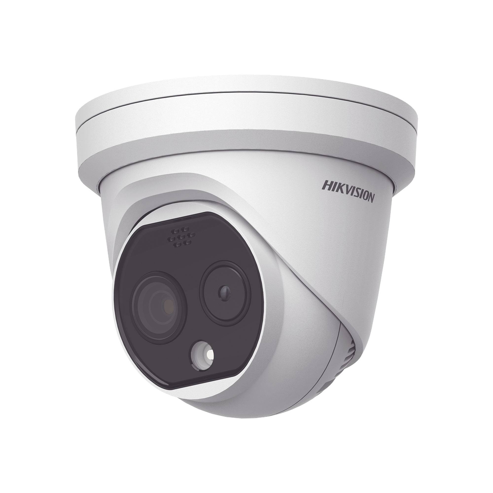 Turret IP Dual / Térmica 3.1 mm (160 x 120) / Óptico 4 mm (4 Megapixel) / Termométrica / Detección de Temperatura / PoE /Exterior IP66 / Sirena y Luz Intermitente Integrada / MicroSD