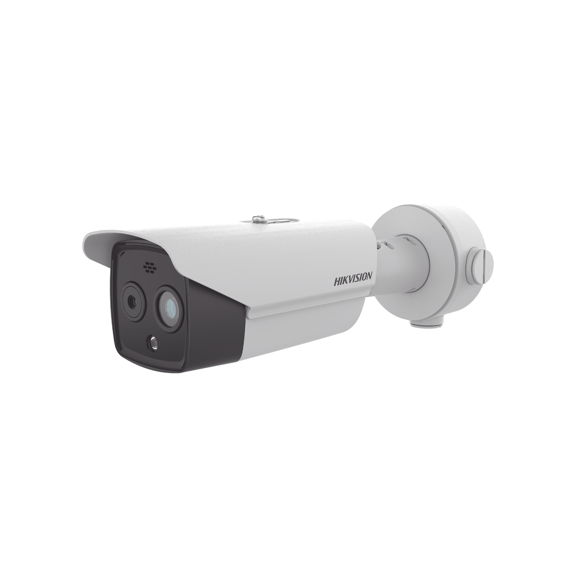Bala IP Dual / Térmica 6.9 mm (256 x 192) / Óptico 6.4 mm (4 Megapixel) / 30 mts IR / Exterior IP67 / PoE / Termométrica / Detección de Temperatura / Sirena y Luz Intermitente Integrada / Micro SD