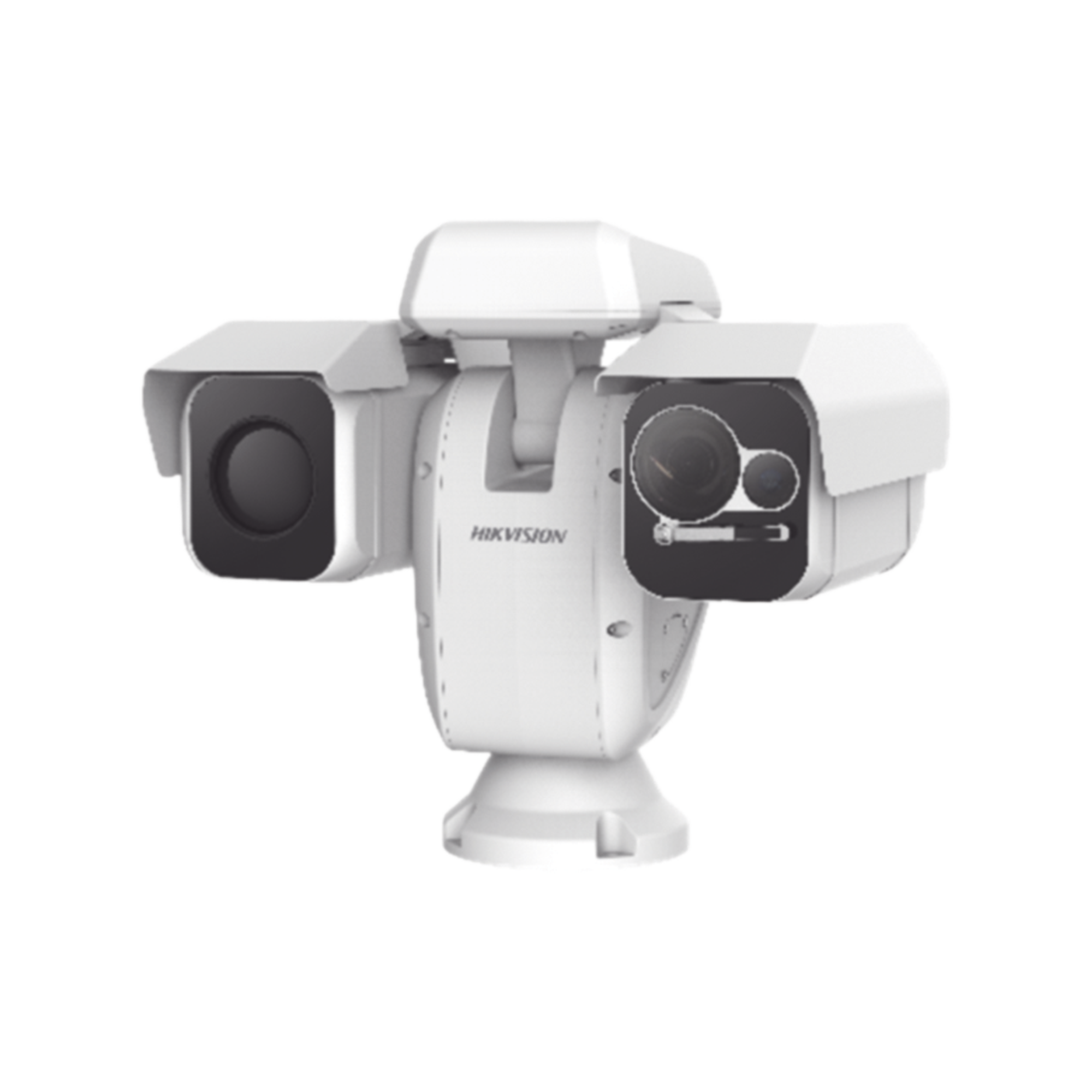 Punta de Poste IP Dual / Térmica 50 mm (384 X 288) + Óptico 40X (4 Megapixel) / 800 mts IR / IP66 / Detección de Temperatura / microSD