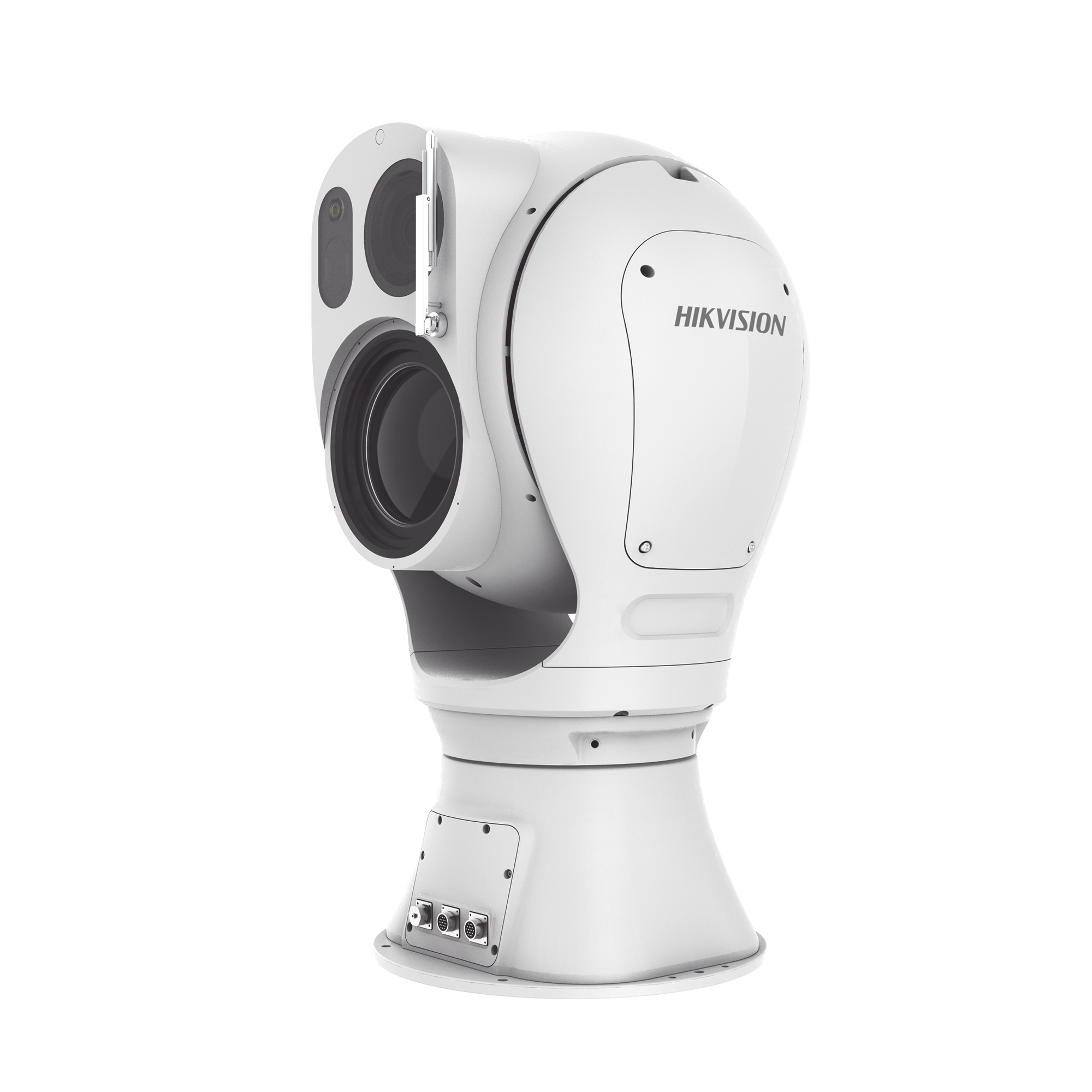 PTZ Punta de Poste IP Dual / Lente Térmico de 38 a 190 mm (1280 X 1024) / Lente Óptico 100X Zoom (2 Megapixel) / 3 Kms de IR Laser / 48 VCD / IP67 / Detección de Fuego / Analiticas de Video