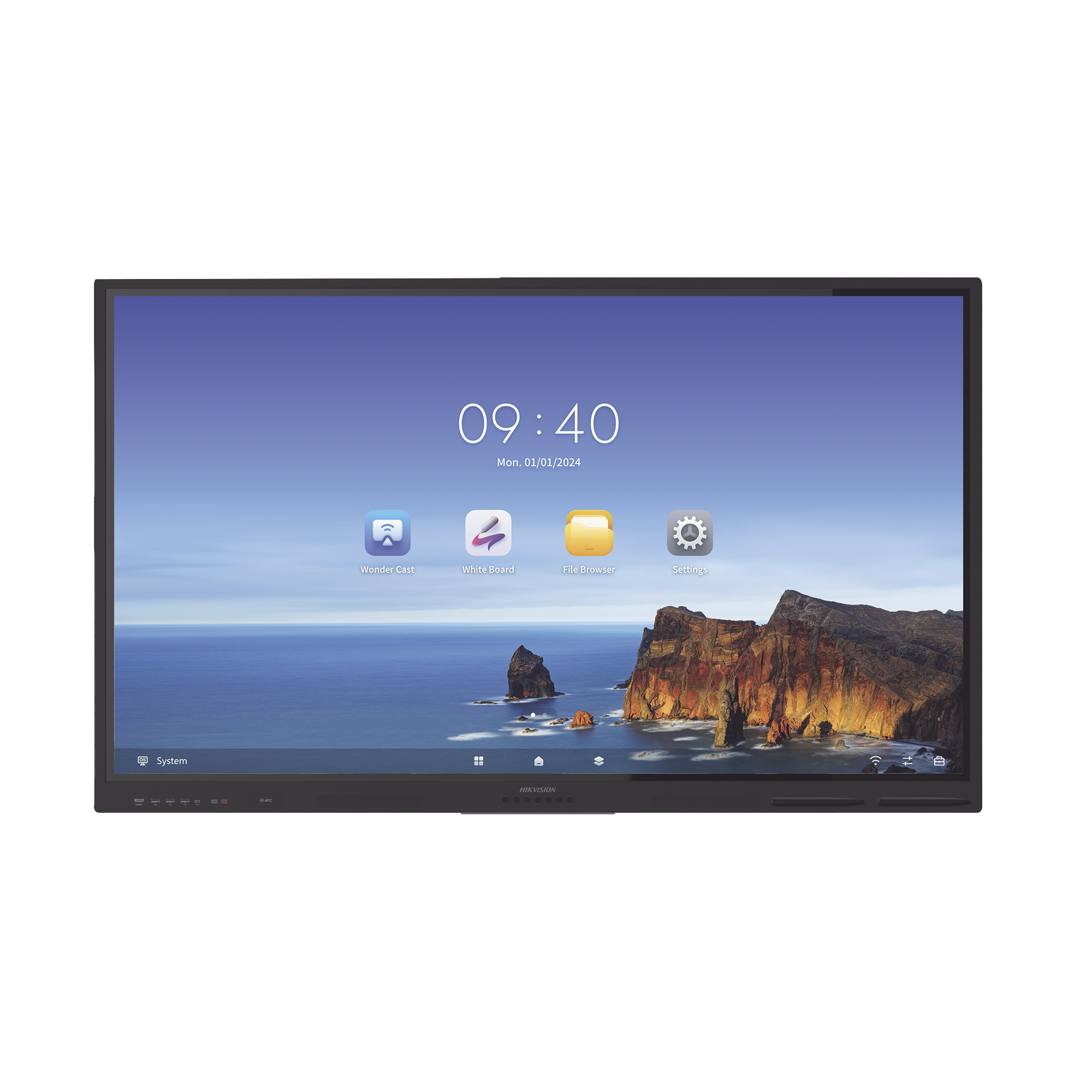 Pantalla Interactiva Touch de 65" Android 13 / Resolución 4K / Bocinas Integradas / Entradas HDMI / Incluye 2 Lápices para Escribir