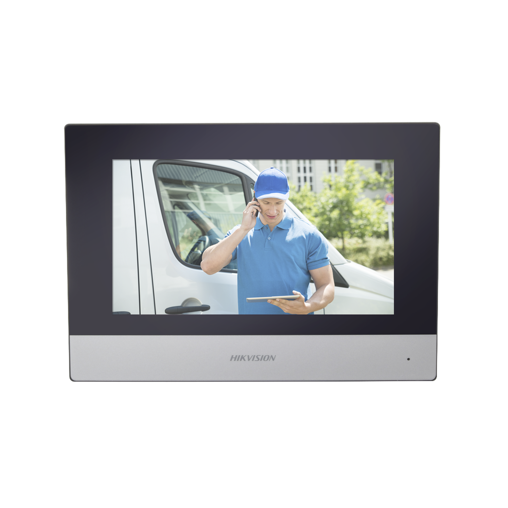 Monitor Hibrido IP WiFi Touch Screen 7" para Videoportero IP  / Vídeo en Vivo / PoE Estándar / Apertura Remota / Llamada Entre Monitores / Audio de dos vías / Policarbonato