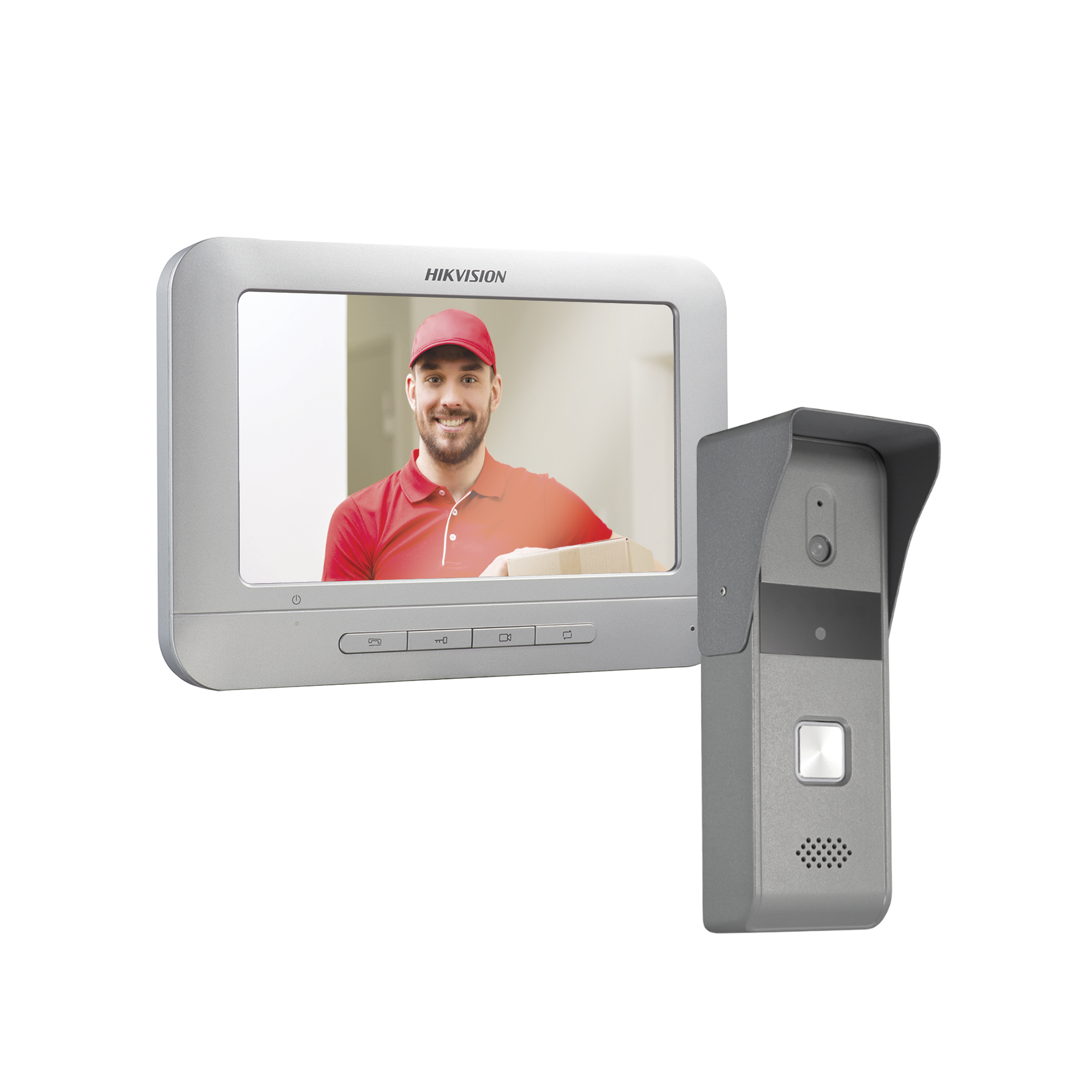 Kit de Videoportero Analógico con Pantalla LCD a Color de 7" / Frente de Calle para Exterior IP65 / Salida de Relevador