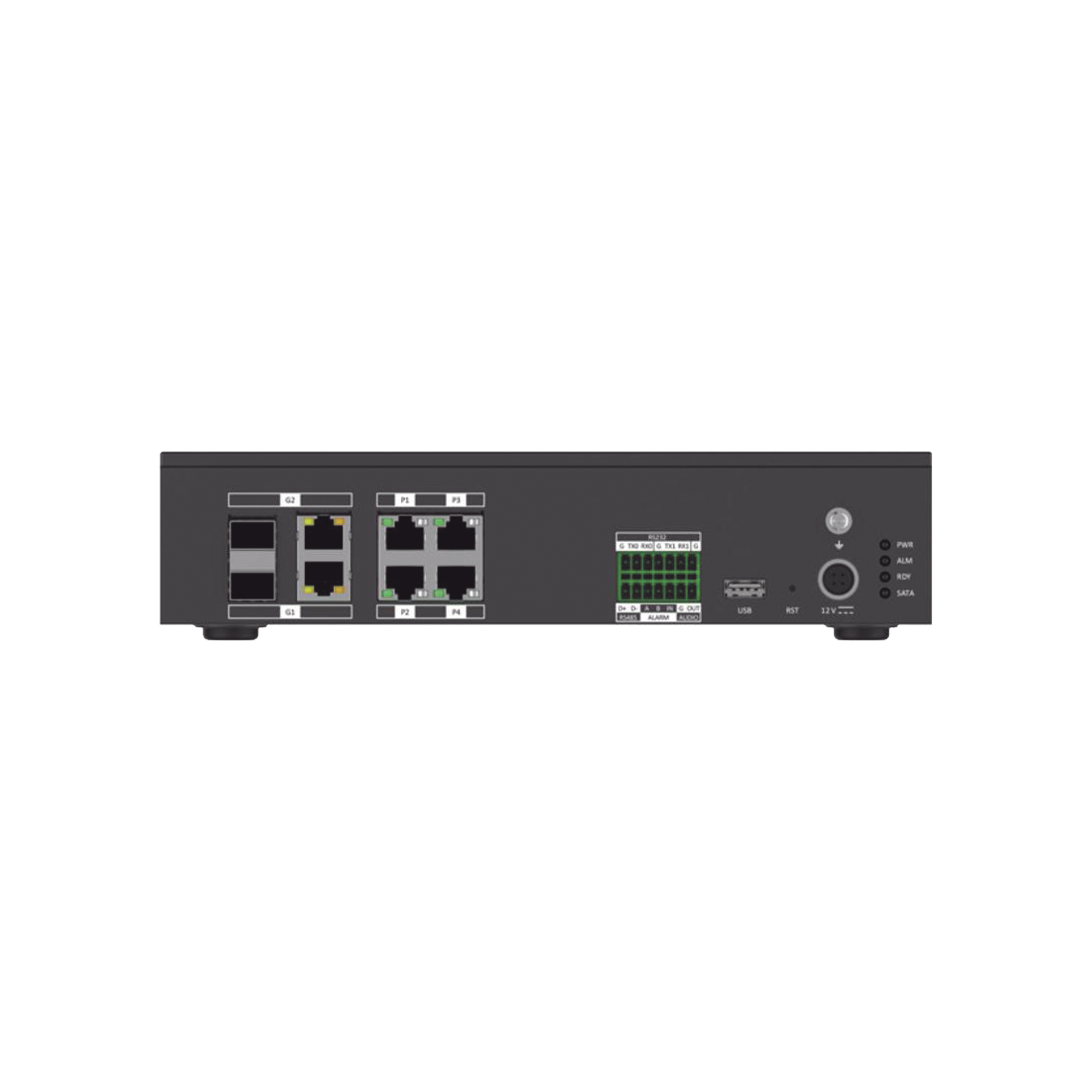 Servidor De Trafico Vehicular / 8 CH de Video /  H.265 / Interfaz Optica 2 / Hasta 4 TB HDD