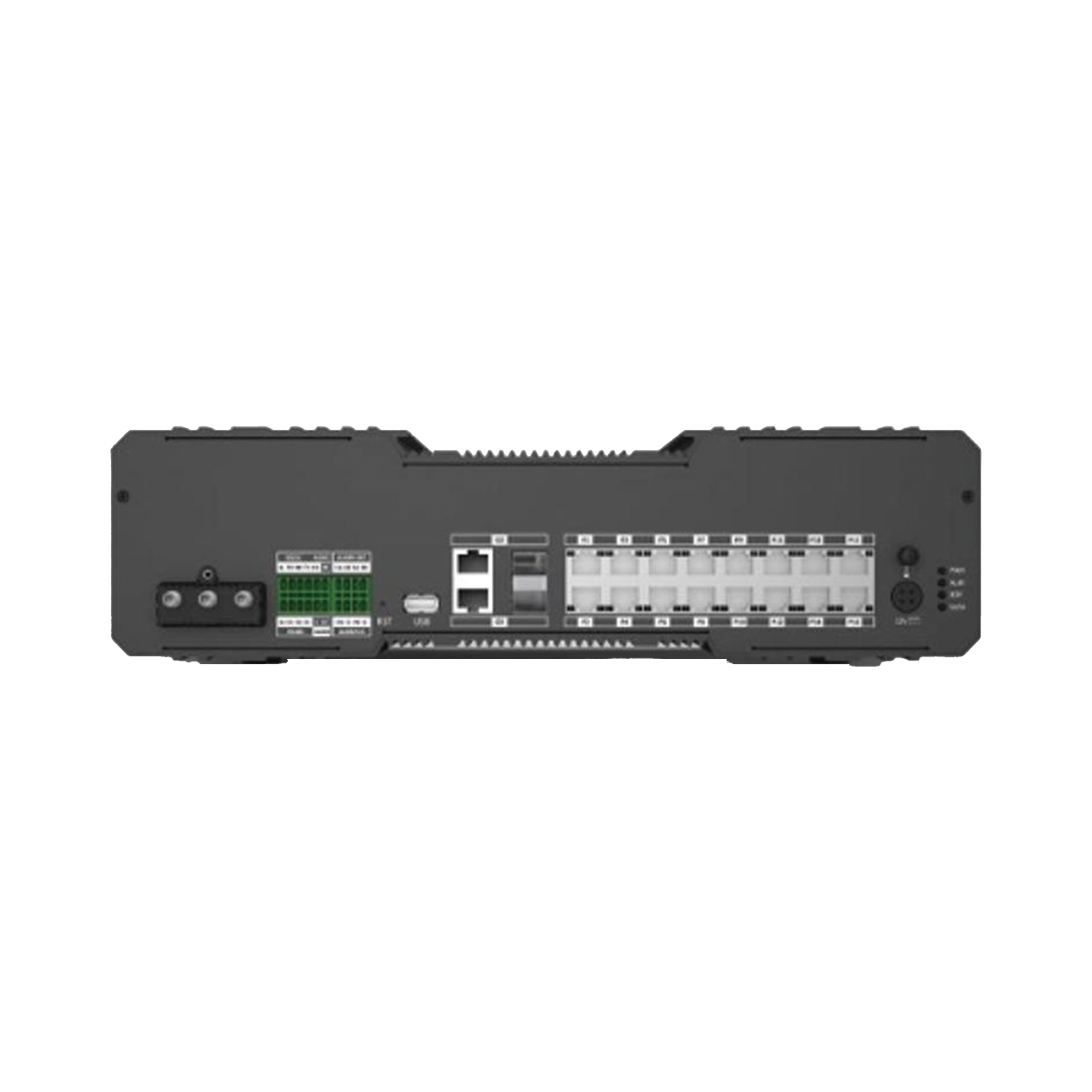 Terminal de Gestión de Tráfico / Hasta 16 Cámaras / Almacenamiento de Video y Audio / Instalación Fácil HDD / Bajo Consumo Energético / Alarmas de Audio /Interfaz Web