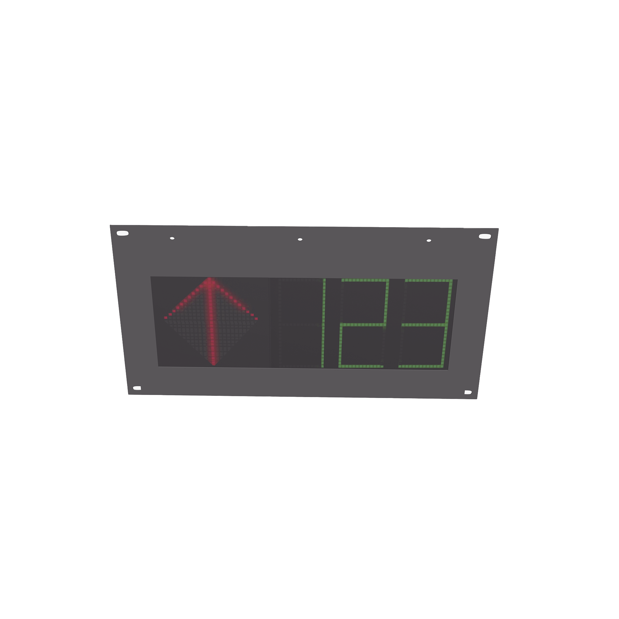 Guía de Estacionamiento Interior / Ideal para Pasillos y Áreas de Control de Estacionamientos / RS485- RJ45 / Indicador Numérico / Flecha Dinámica