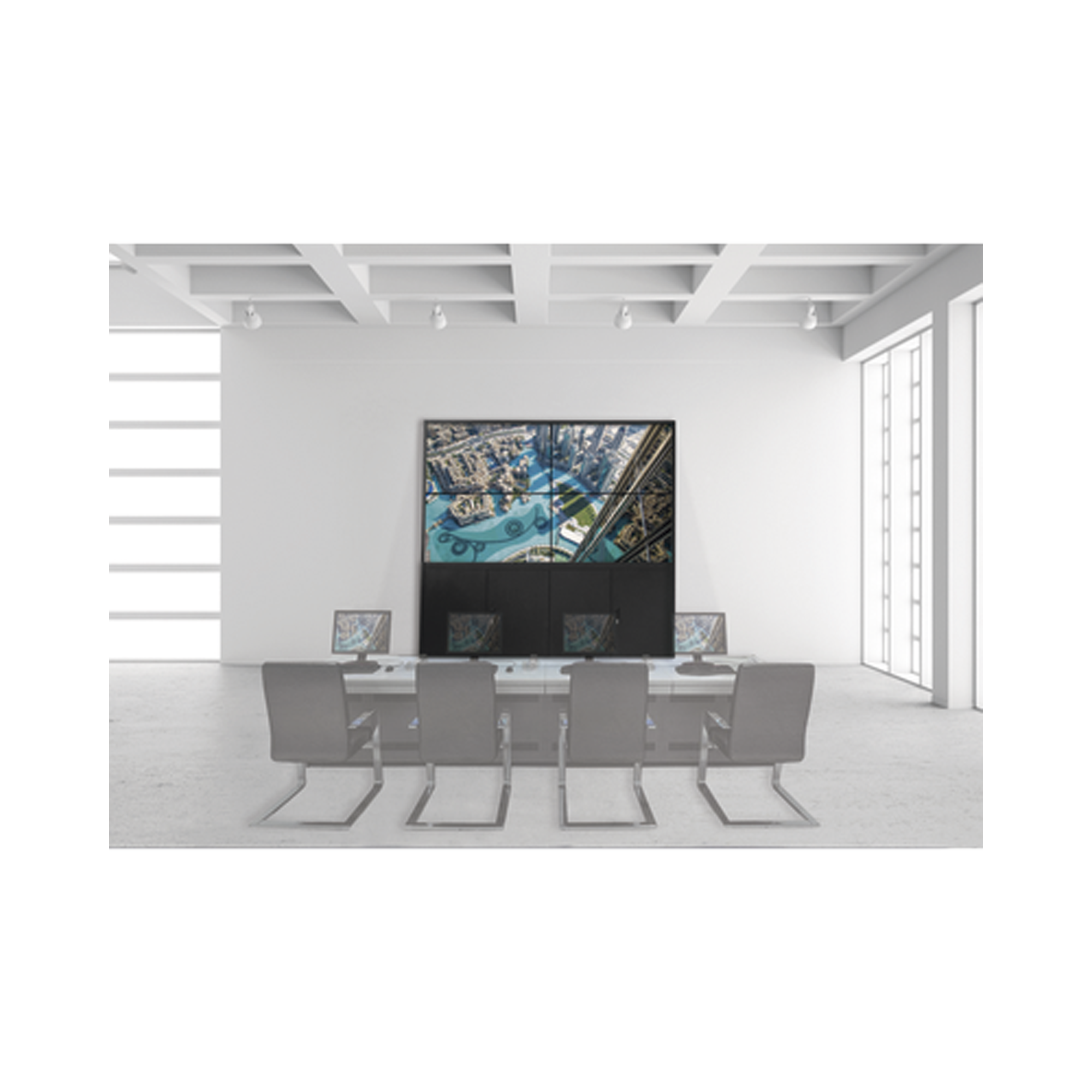 Kit Videowall 2X2 / Incluye 4 Pantallas de 55" / Decoder / Base de Piso / Accesorios de Instalación