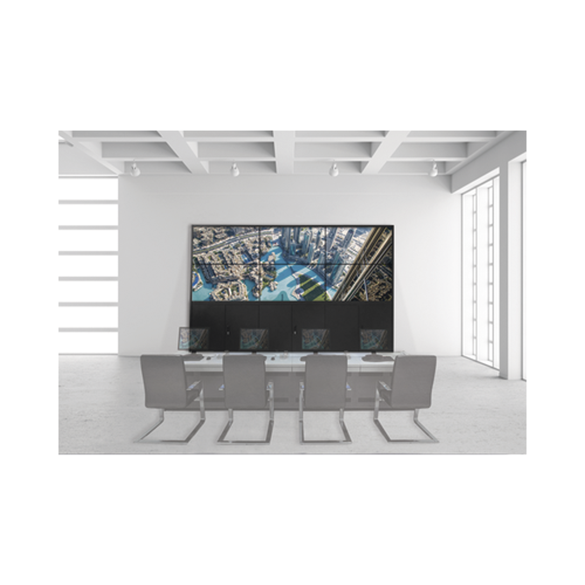 Kit Videowall 3X2 / Incluye 6 Pantallas de 55" / Decoder / Base de Piso / Accesorios de Instalación