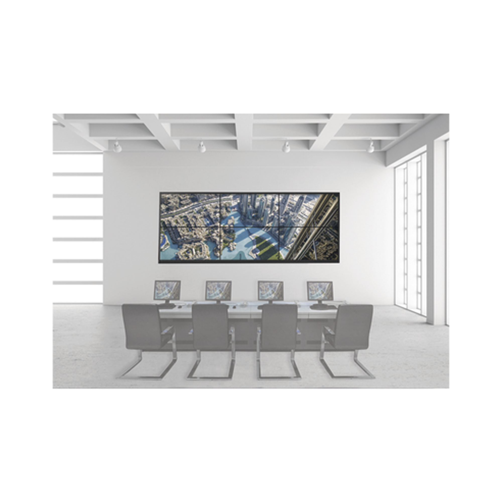 Kit Videowall 3X2 / Incluye 6 Pantallas de 55" / Decoder / Base de Pared / Accesorios de Instalación