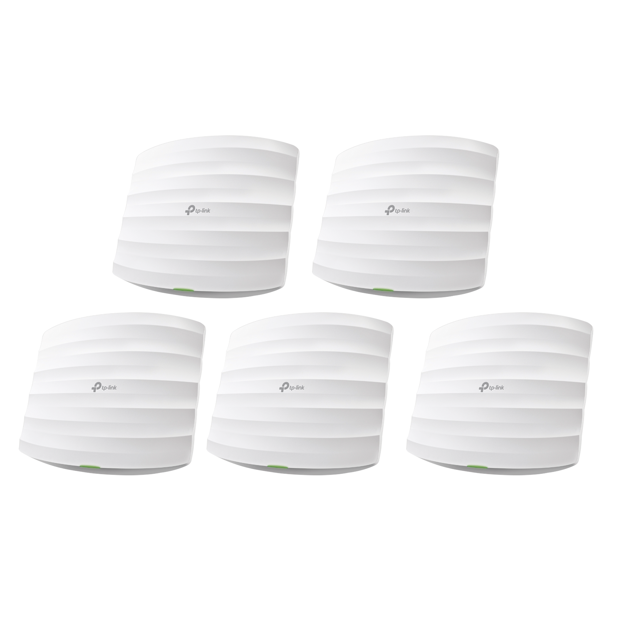Kit de 5 Puntos de Accesso Omada doble banda 802.11ac, MU-MIMO, PoE af y PoE Pasivo, soporta hasta 100 clientes, hasta 1350 Mbps.