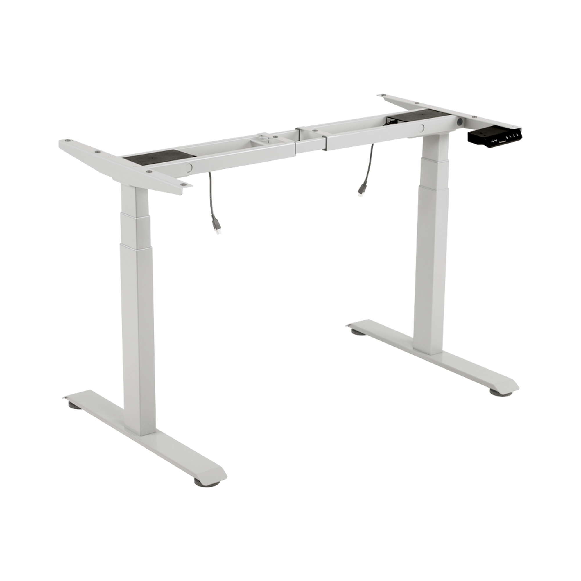 Base de Escritorio Motorizado Profesional / Altura Ajustable 60-125cm / Estructura Estable / Funcionamiento Suave / 3 Preset de Posiciones / Color Blanco / Soporta hasta 100Kg de carga