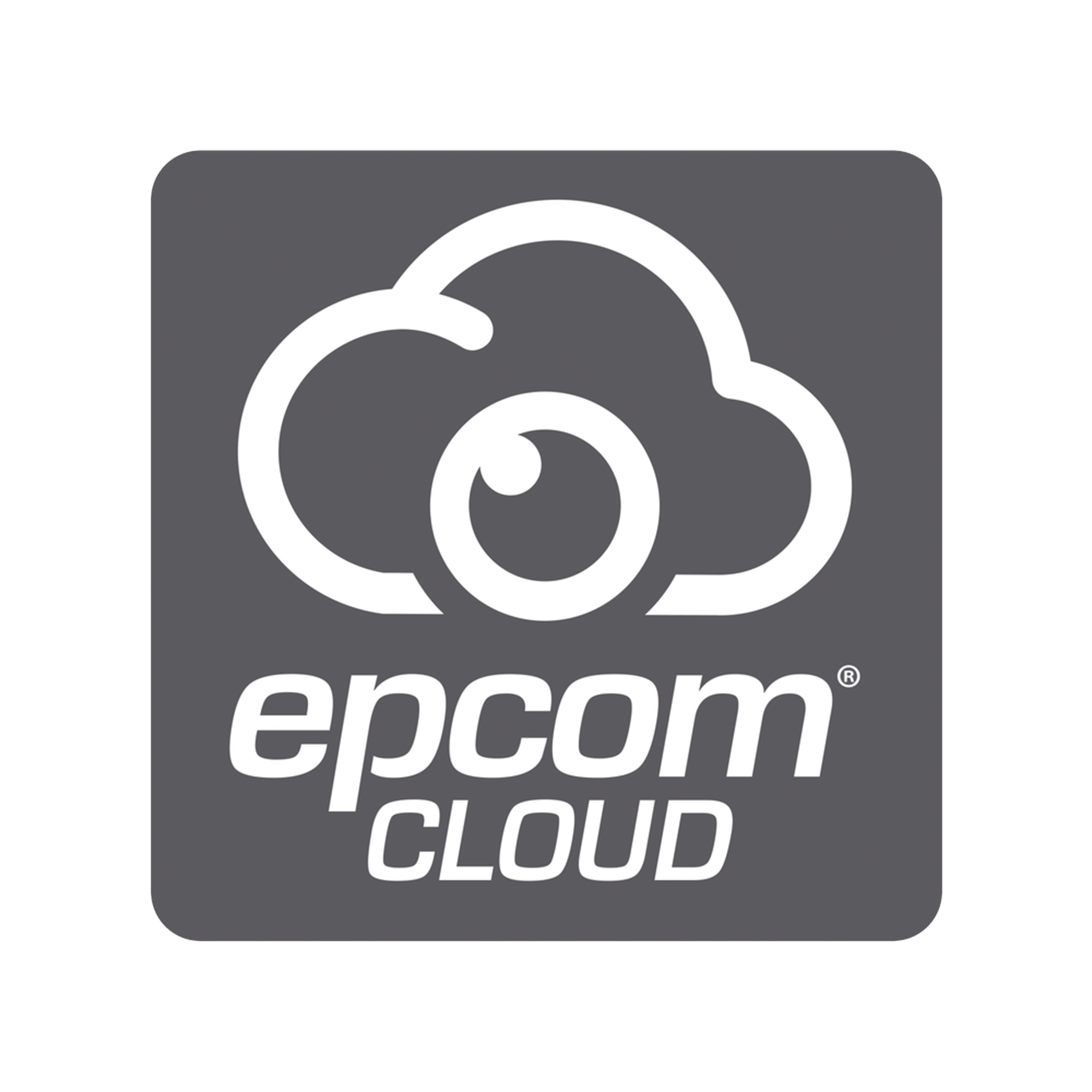 Suscripción Anual Epcom Cloud / Grabación en la nube para 1 canal de video a 2MP con 180 días de retención / Grabación por detección de movimiento