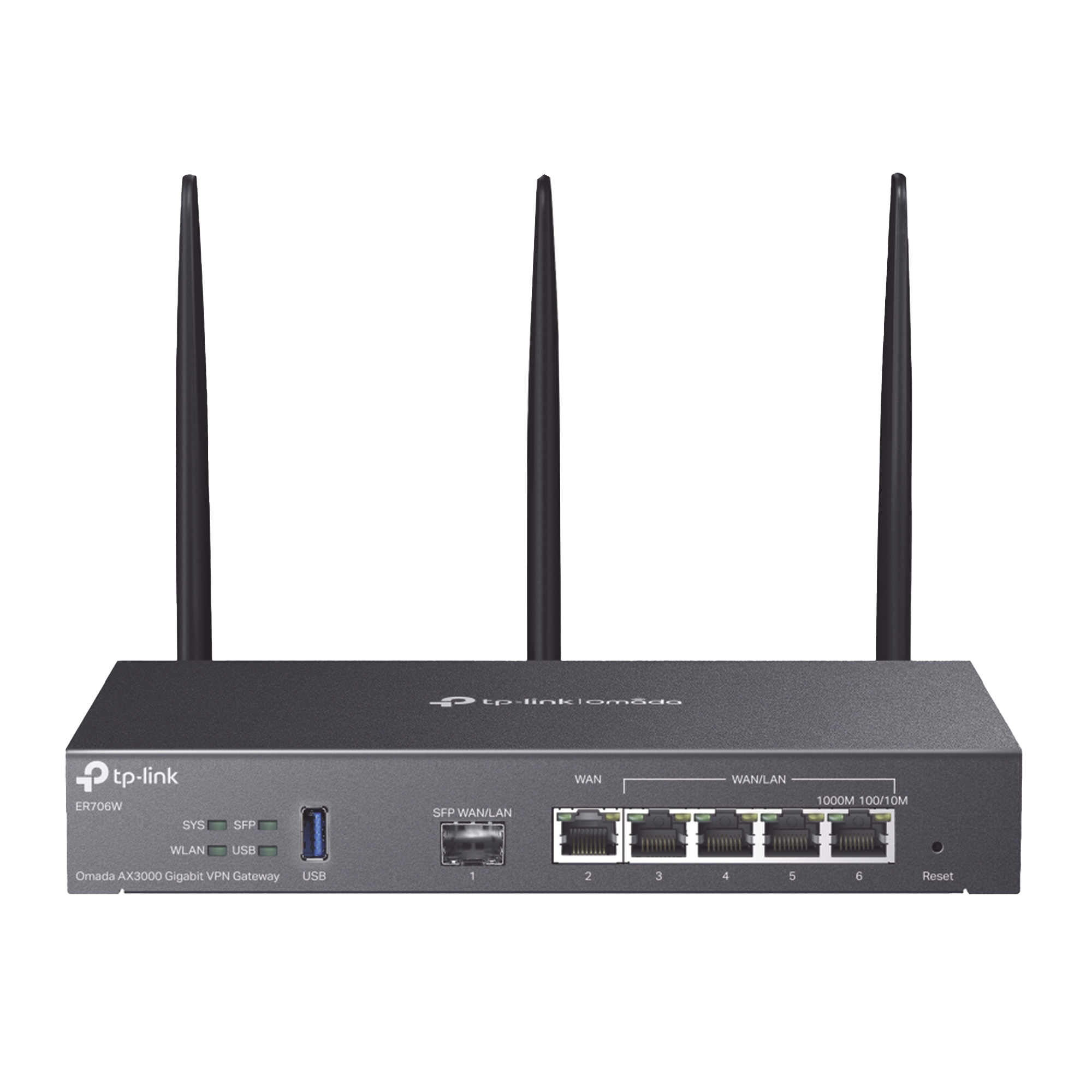 Router Omada VPN / SDN Multi-WAN Gigabit / 1 Puerto WAN SFP Gigabit / 1 Puerto WAN RJ45 Gigabit / 2 Puertos LAN RJ45 Gigabit / 2 Puertos Configurables LAN/WAN / 150,000 Sesiones Concurrentes / Administración Centralizada Omada o Stand-Alone