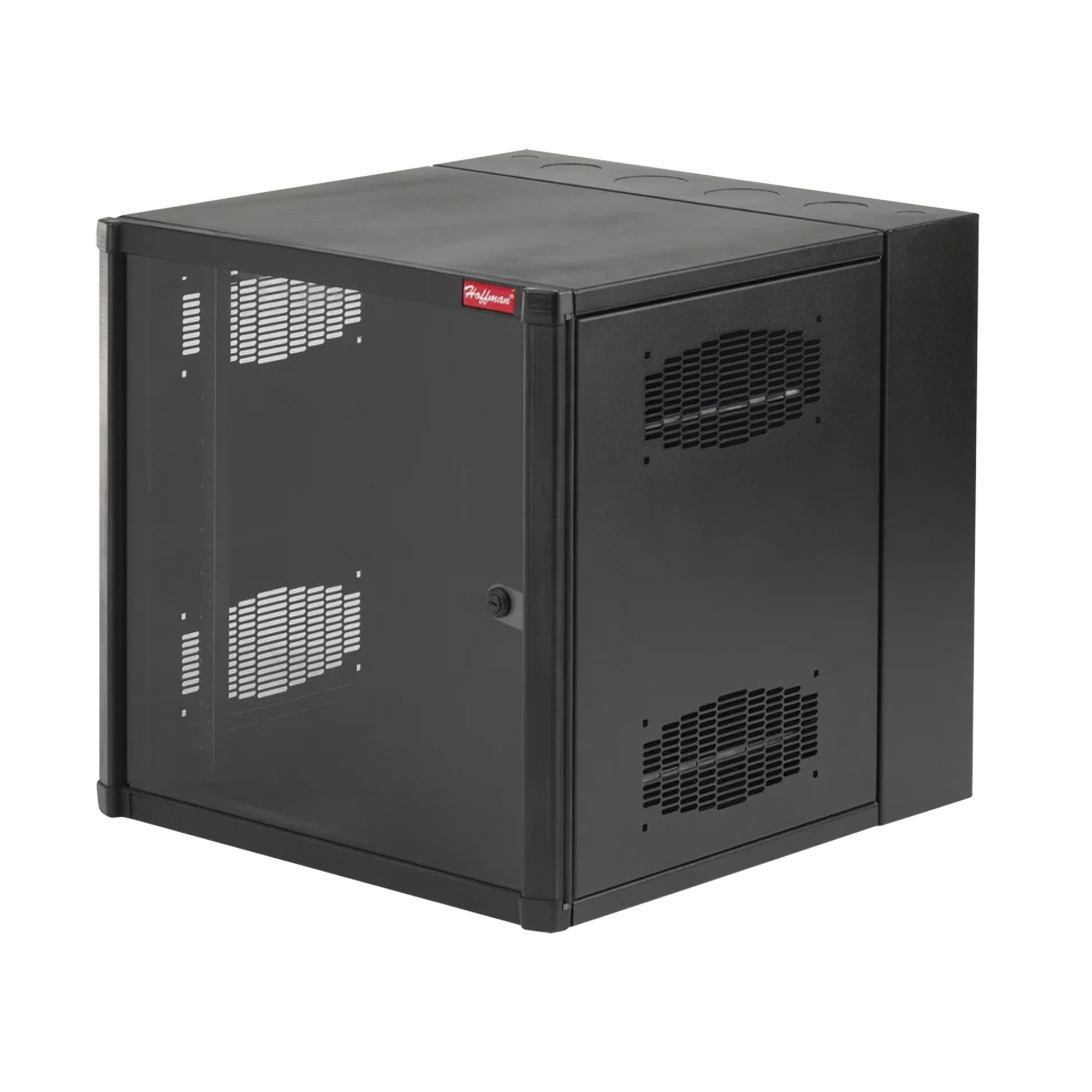Gabinete AccessPlus de Montaje en Pared de 19in, Rieles Numerados y Roscados #10-32, Puerta con Ventana de Seguridad, 600 mm de Ancho, 762 mm de Profundidad, 19 UR, Color Negro