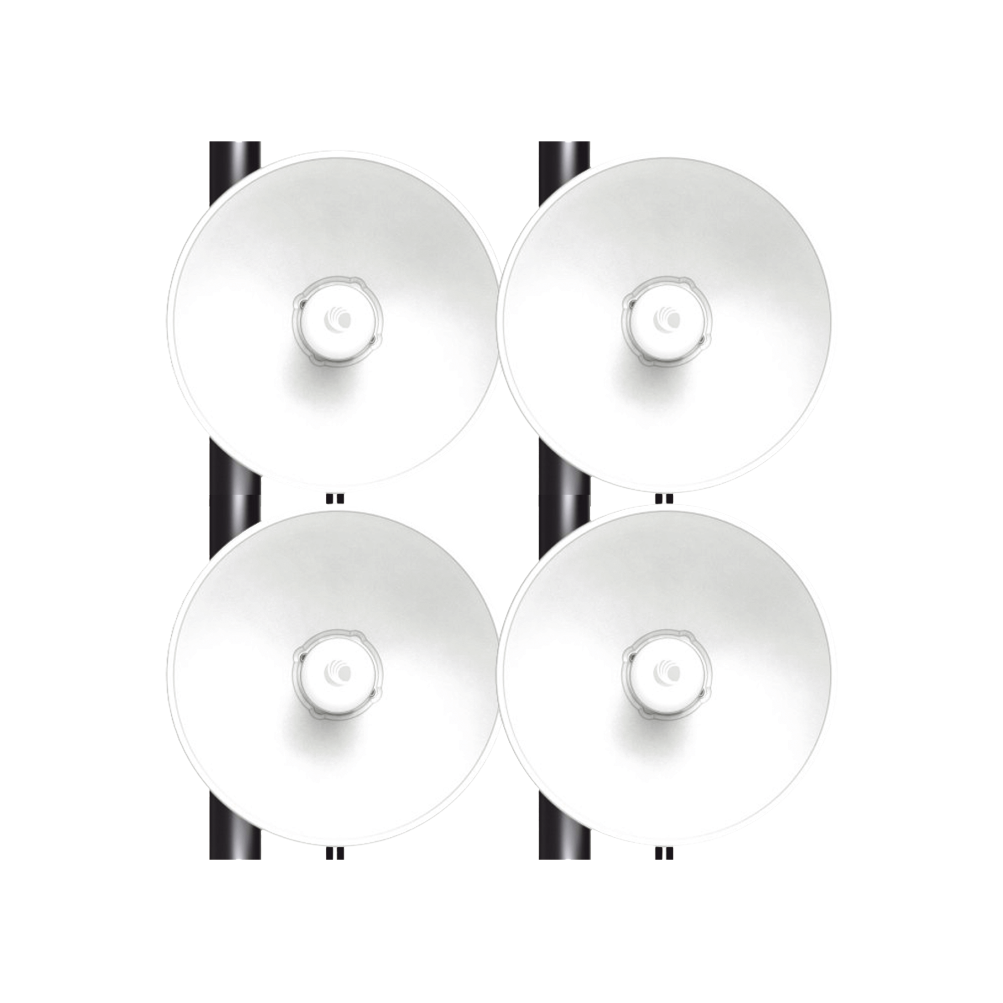 Kit de 4 radios FORCE4625 de alto Desempeño / Wi-Fi 6E / Hasta 1 Gbps / 5925 - 7125 MHz / Antena Integrada 25 dBi