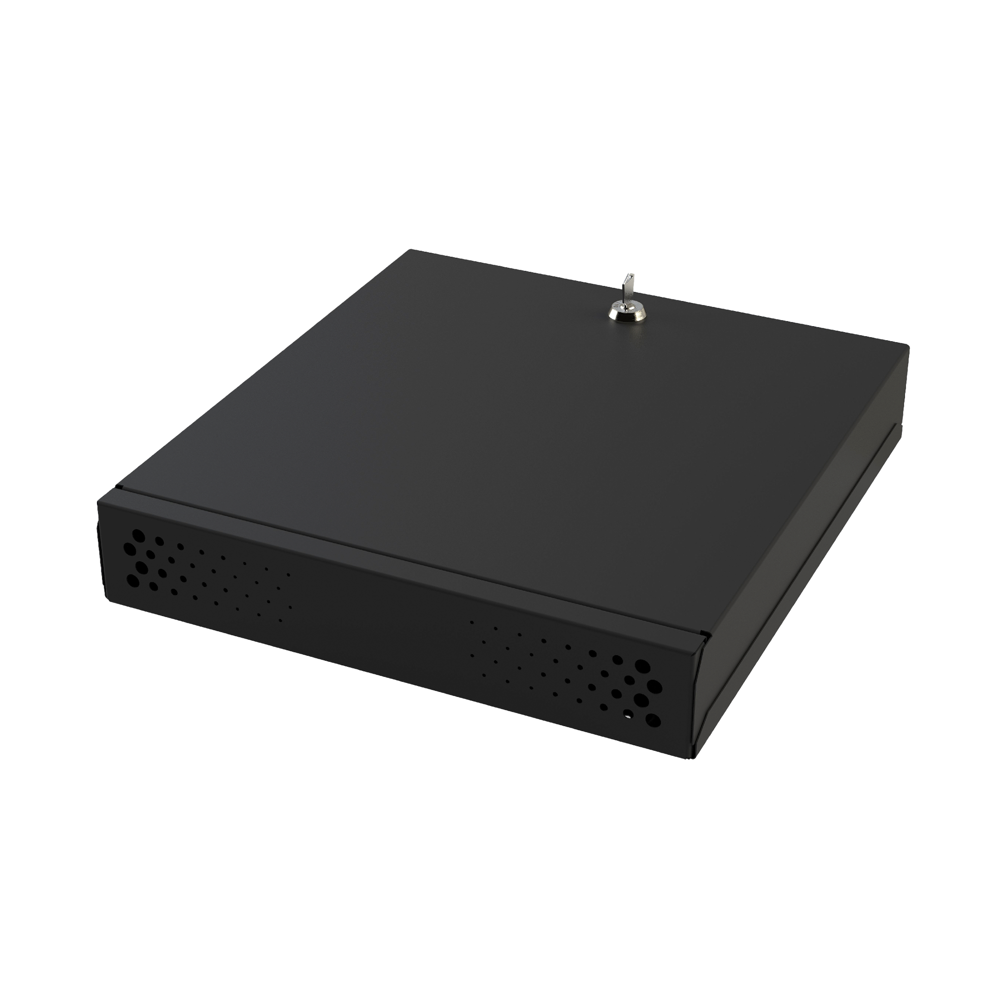 Gabinete Metálico de Seguridad para DVR/NVR, Ancho 396 mm x 78 mm de Alto x