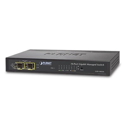 Switch Administrable de Escritorio 8 Puertos Giga + 2 Puertos SFP