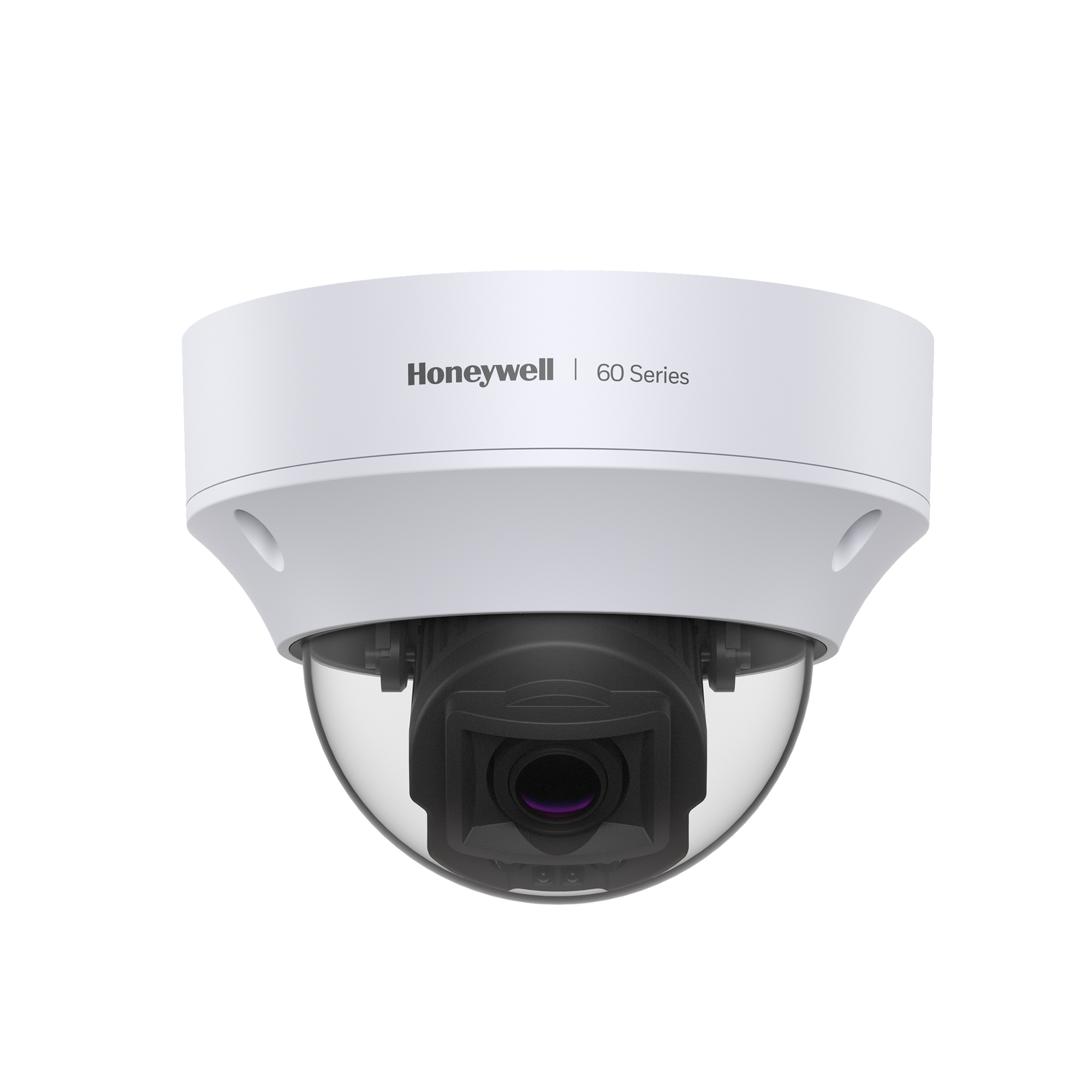 Domo IP 5 MP / Lente Mot. 2.7-13.5 mm / Exterior / 50 mts IR / H.265 / NDAA / ONVIF / IP67 / IK10 / Detección Sabotaje / Movimiento / Rostros / Intrusión / Merodeo / Objeto Abandonado / Alarmas y Audio I/O / PoE / Serie 60 Honeywell Security
