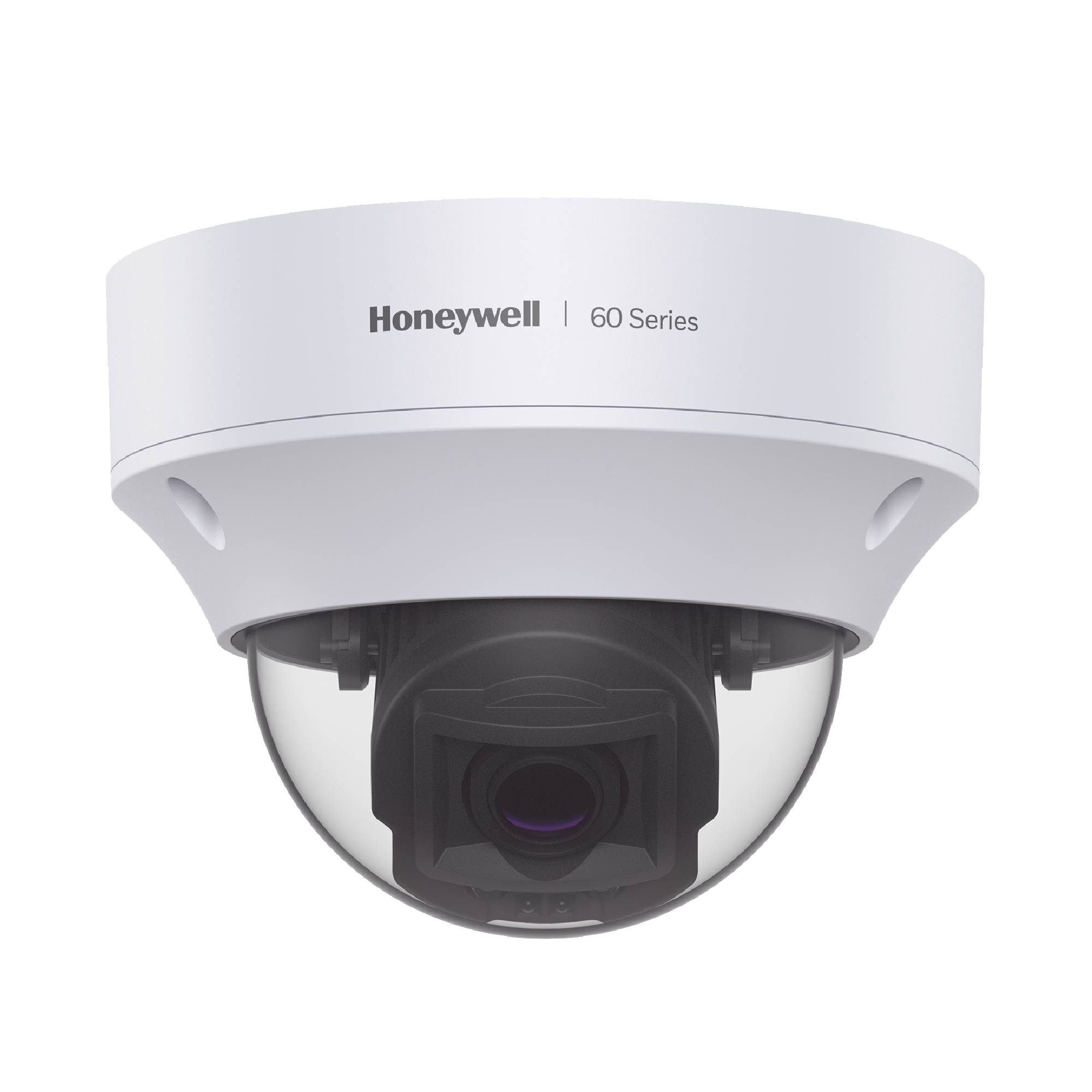 Domo IP 5 MP / Lente Mot. 7 a 22 mm / Exterior / 50 mts IR / H.265 / NDAA / ONVIF / IP67 / IK10 / Detección Sabotaje / Movimiento / Rostros / Intrusión / Merodeo / Objeto Abandonado / Alarmas y Audio I/O / PoE / Serie 60 / Honeywell Security