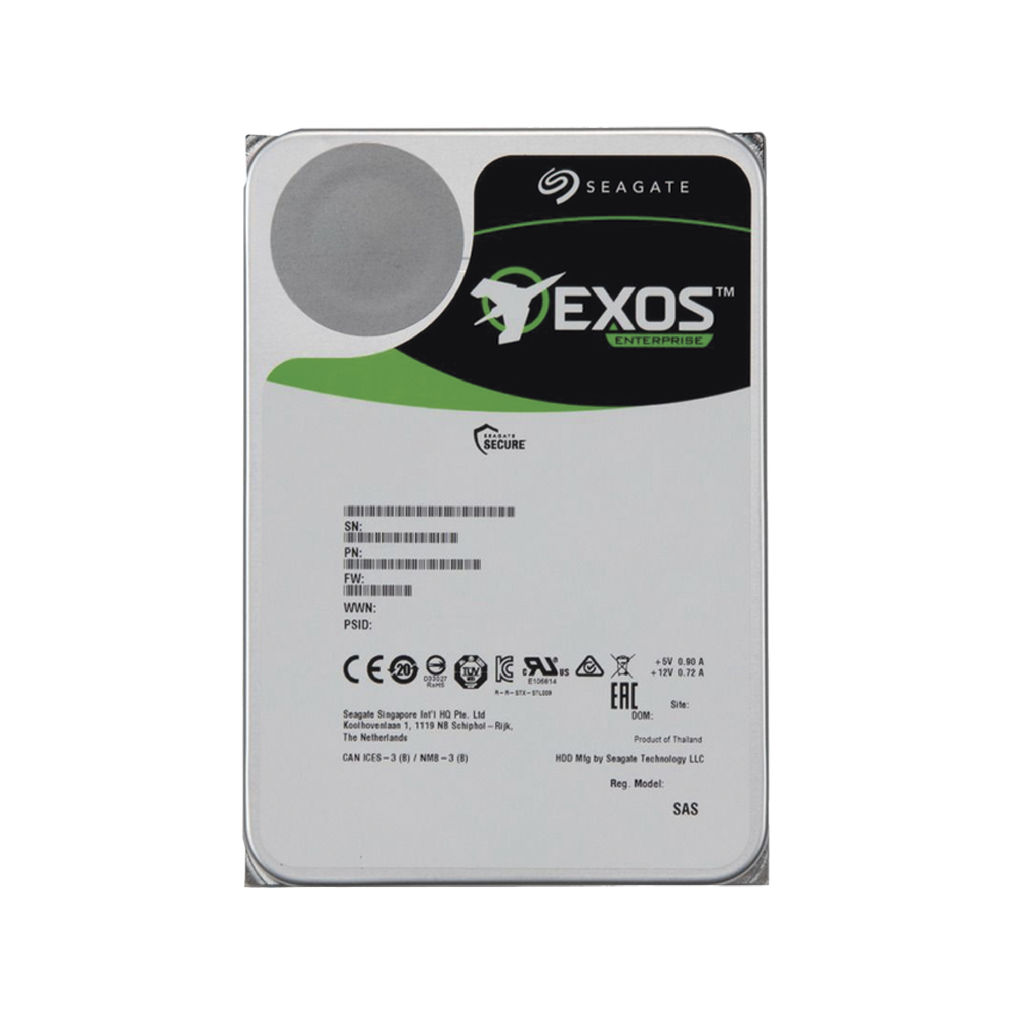 Disco Duro 3.5" 8TB EXOS / 7200 RPM / SATA / Alto Rendimiento