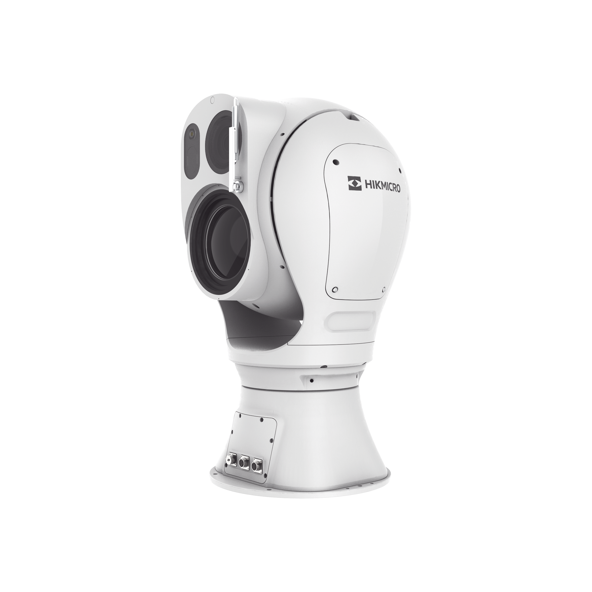 Mini Punta de Poste IP Dual / Térmica 25 mm (384 X 288) + Óptico 32X (4 Megapixel) / 800 mts IR / IP66 / Detección de Temperatura / microSD