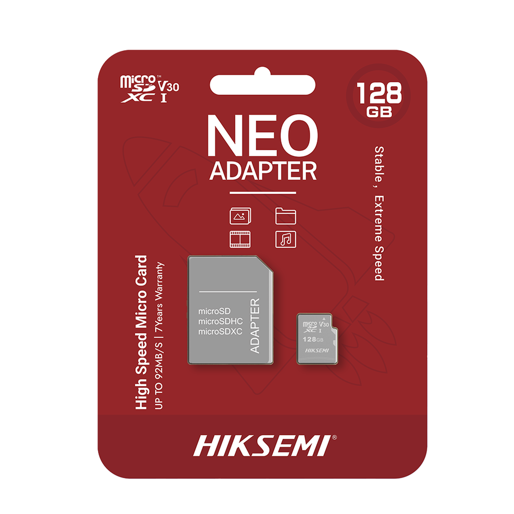 Memoria microSD con Adaptador Ideal para Celular o Tablet / 128 GB / Multipropósito / Clase 10 / 92 MB/s Lectura / 50 MB/s Escritura