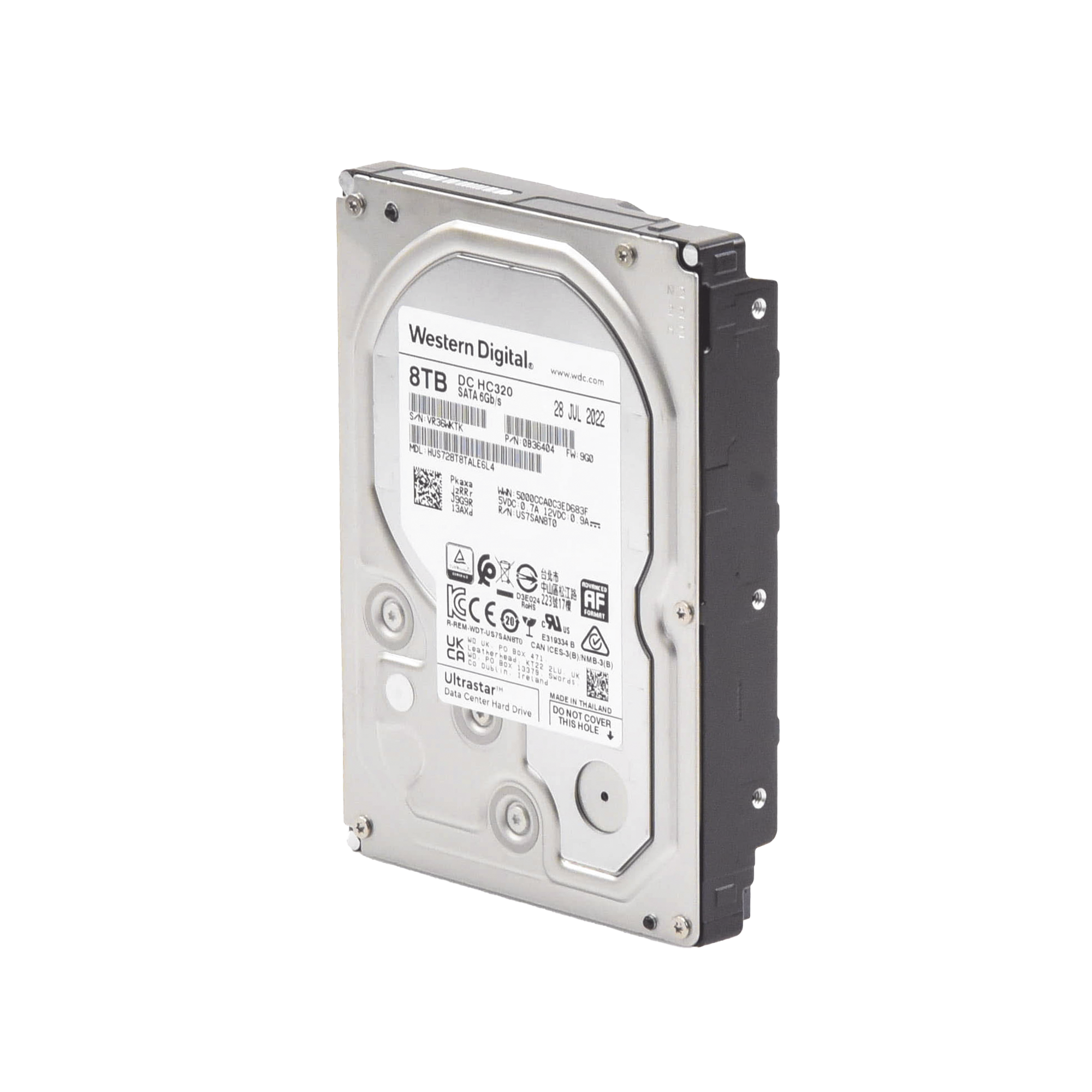 Disco Duro Enterprise 8 TB / Wester Digital (WD) / Serie Ultrastar / Recomendado para Data Center y NVRs de Alta Capacidad / Alto Performace