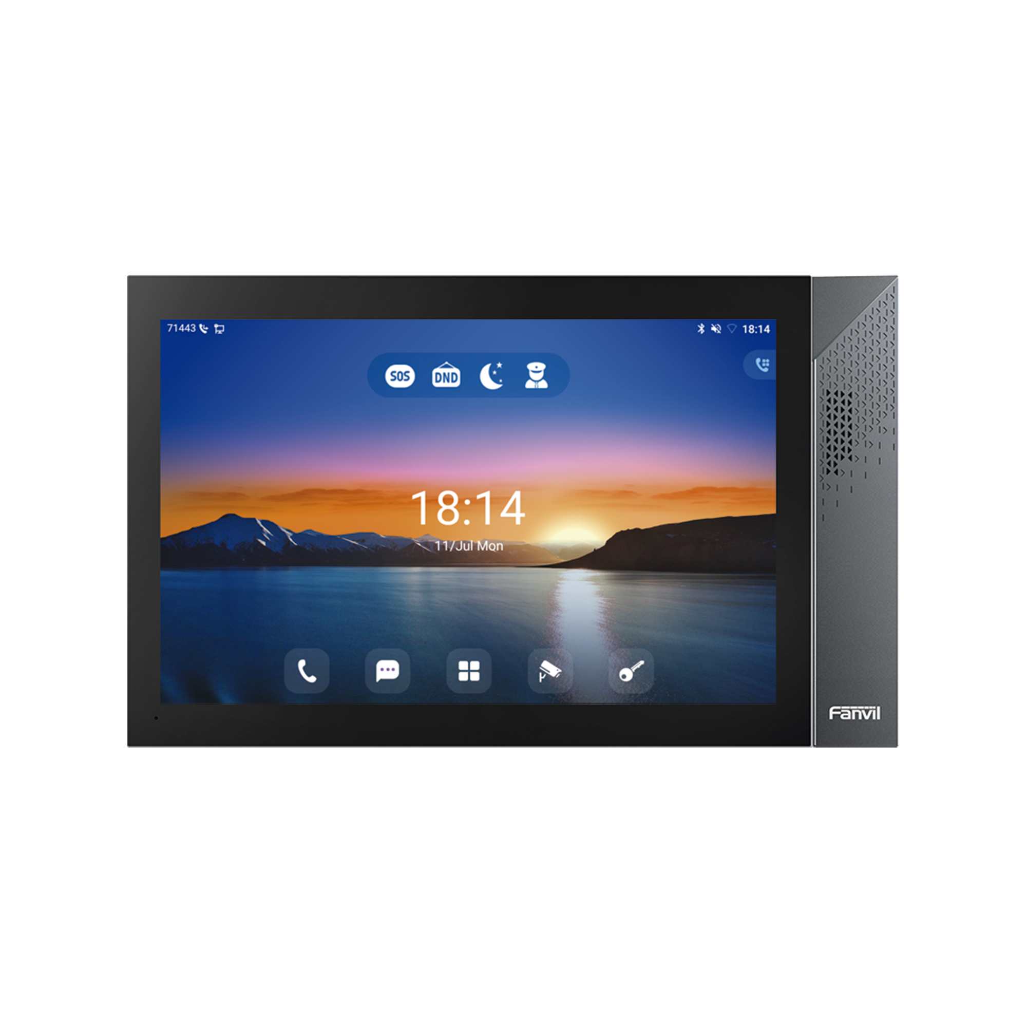Monitor IP/SIP para interior con Android, Wi-Fi, Bluetooth, Pantalla táctil de 10.1", audio de 2 vías, PoE, 8 interfaces de entrada de alarma.