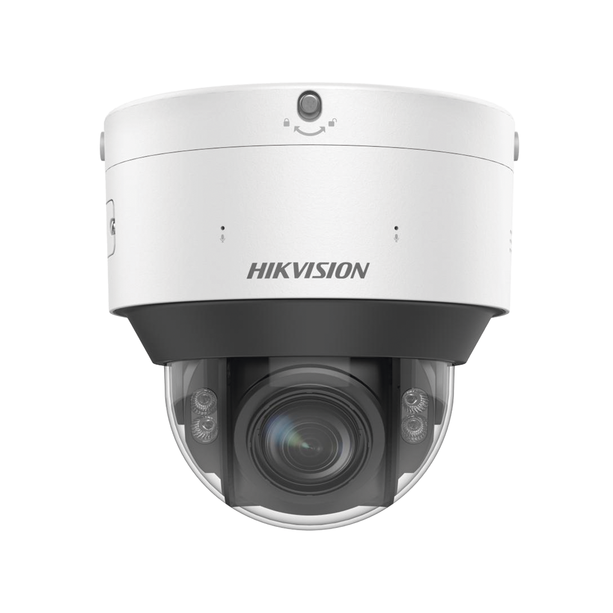 Domo IP 8 Megapixel / Lente Mot. 2.8 - 12 mm / Dual Light (30 mts IR + 30 mts Luz Blanca) / IK10 / IP67 / Reconocimiento Facial / WDR 140 dB / DeepinView / Búsqueda por Atributos / Heat Map / ACUSENSE / DARKFIGHTER S / Audio de Dos Vías