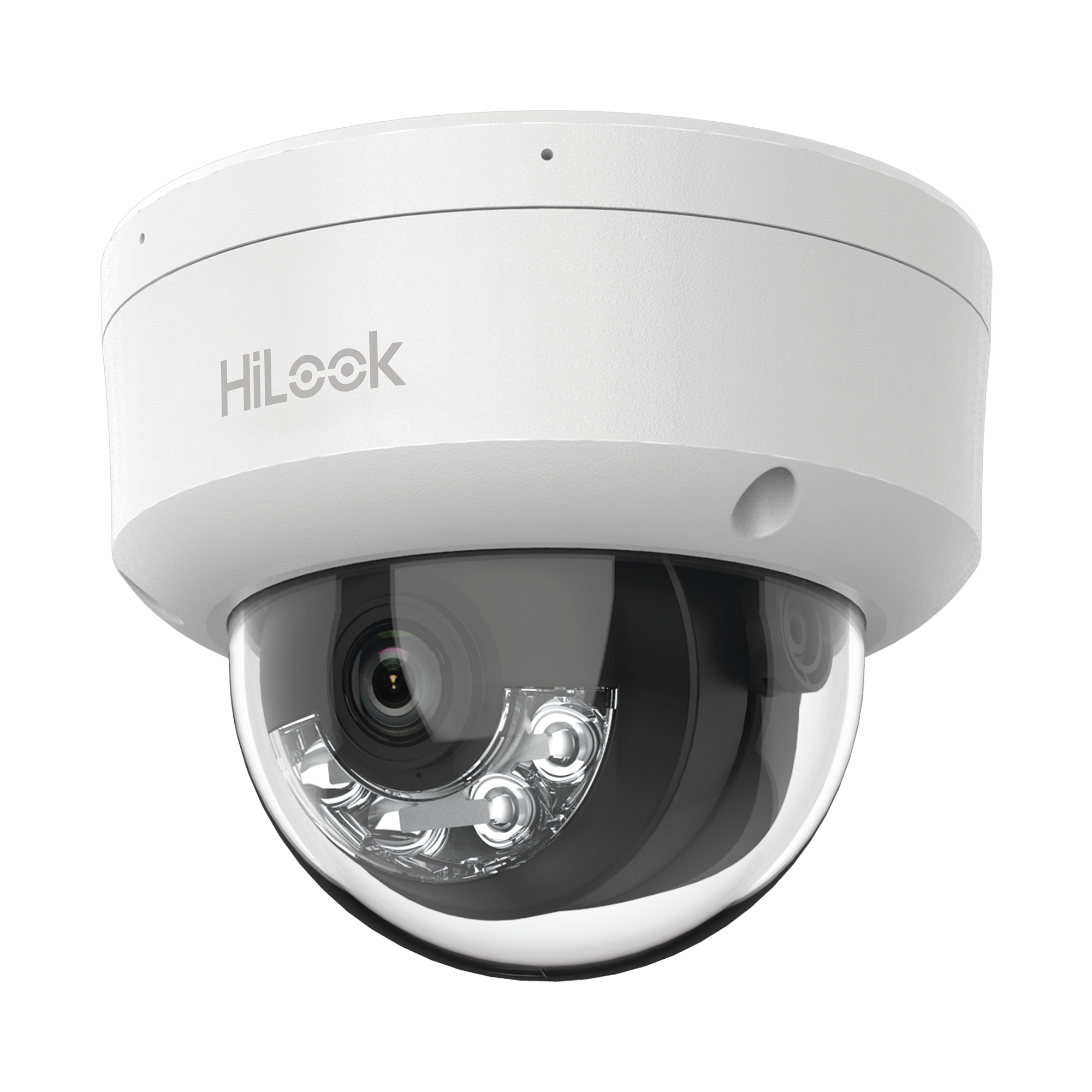 [Dual Light] HiLook Series / Domo IP de 4 Megapixel / Uso en interior / Lente 2.8 mm / 20 mts IR + 20 mts Luz Blanca / Micrófono Integrado / ACUSENSE Lite / PoE / dWDR / H.265+ / ONVIF