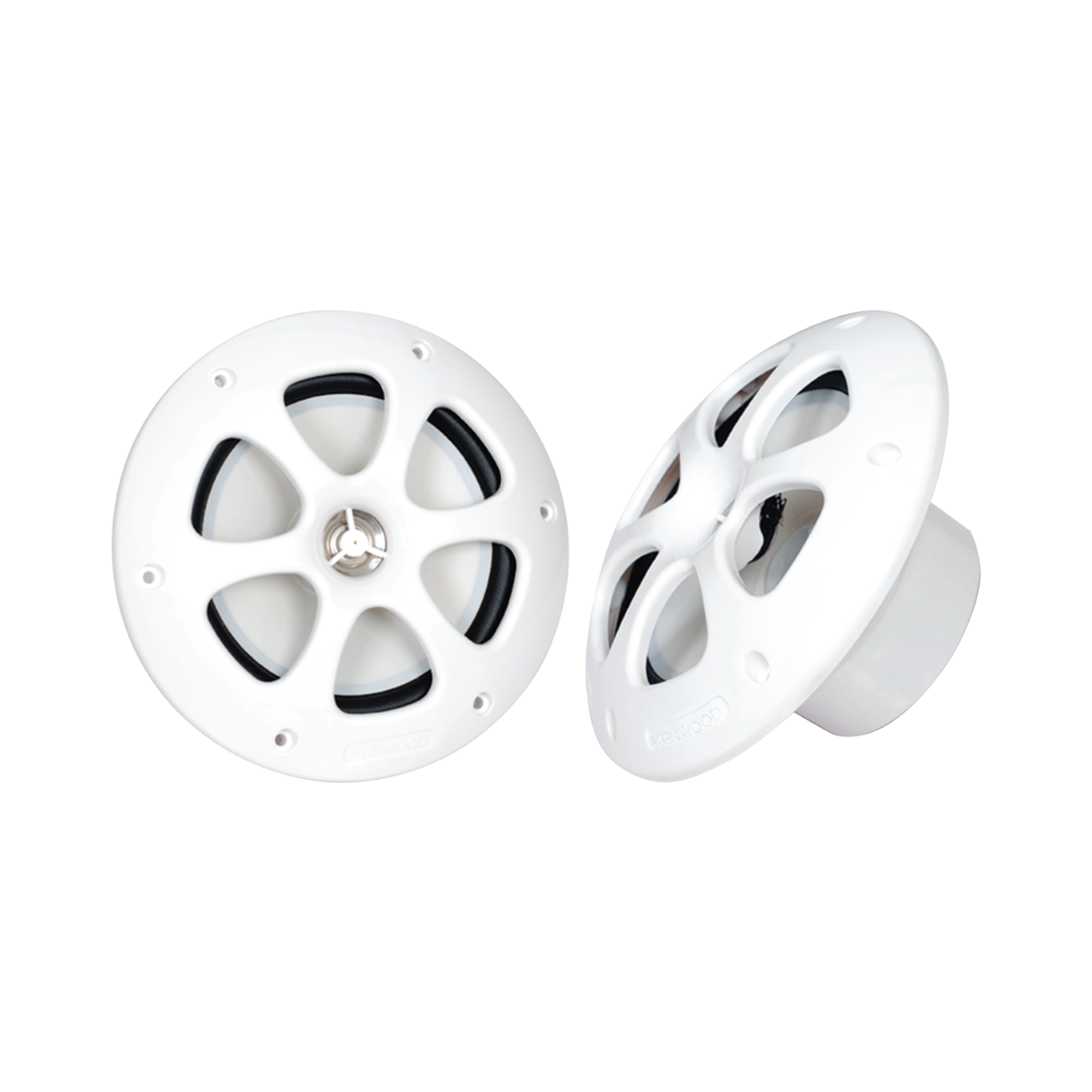 Par de altavoces fabricado en grado marinos en color blanco de 6.5"  de 100 W de entrada máxima