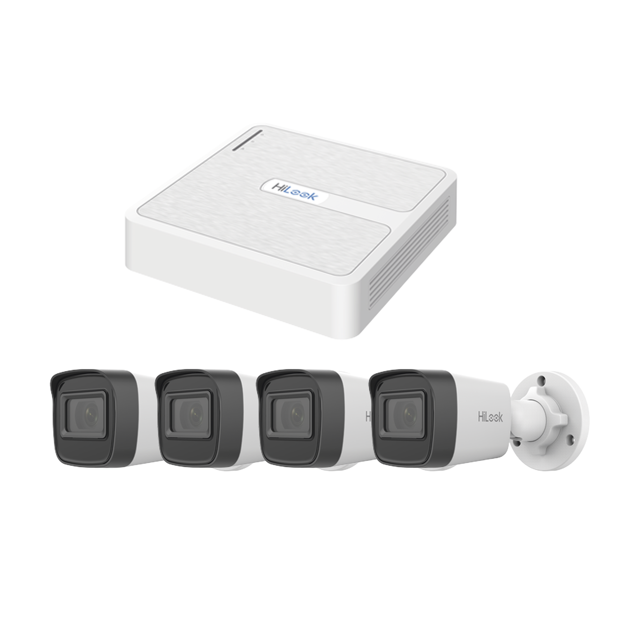 Kit IP 2 Megapixel / NVR de 8 Canales con 8 Puertos PoE  / 4 Cámaras IP Bala para Exterior