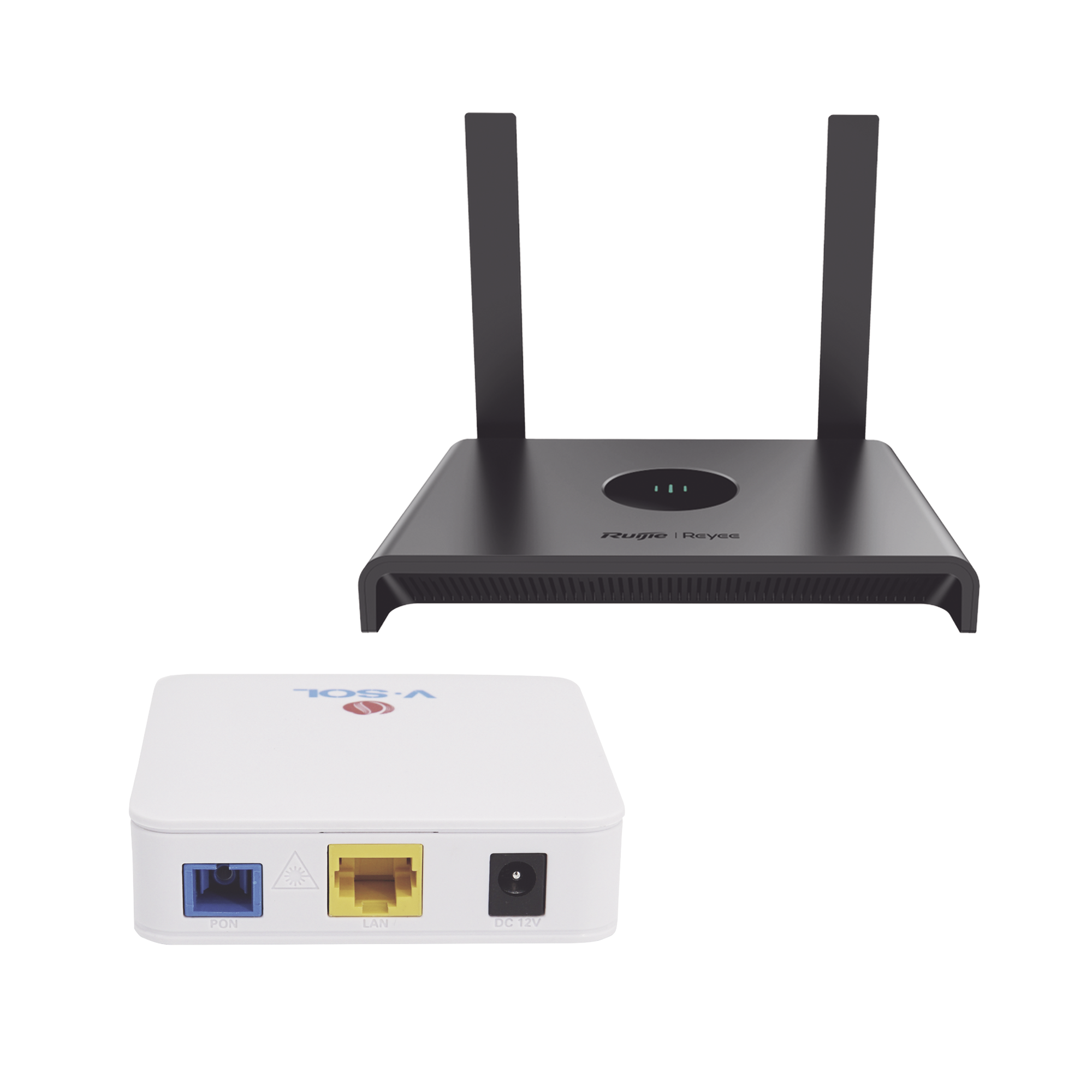 Kit 1 ONU Bridge V-Sol, Dual GPON/EPON con Router Home Wi-Fi Ideal para distribuciones WISP de mayor cobertura Wi-Fi en Hogares y Oficinas