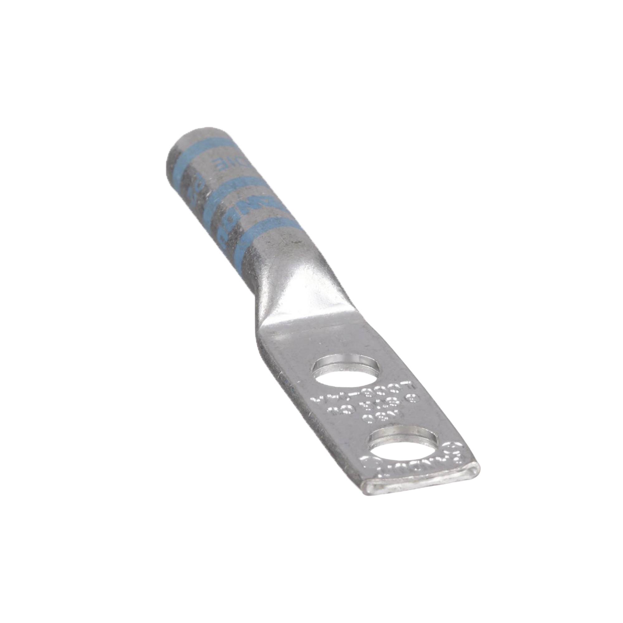 Zapata de compresión LCC6-14A-L para cal. 6 Awg, Doble barreno para tornillo prisionero de 1/4, Espaciado de orificio 16mm, 1 Pz