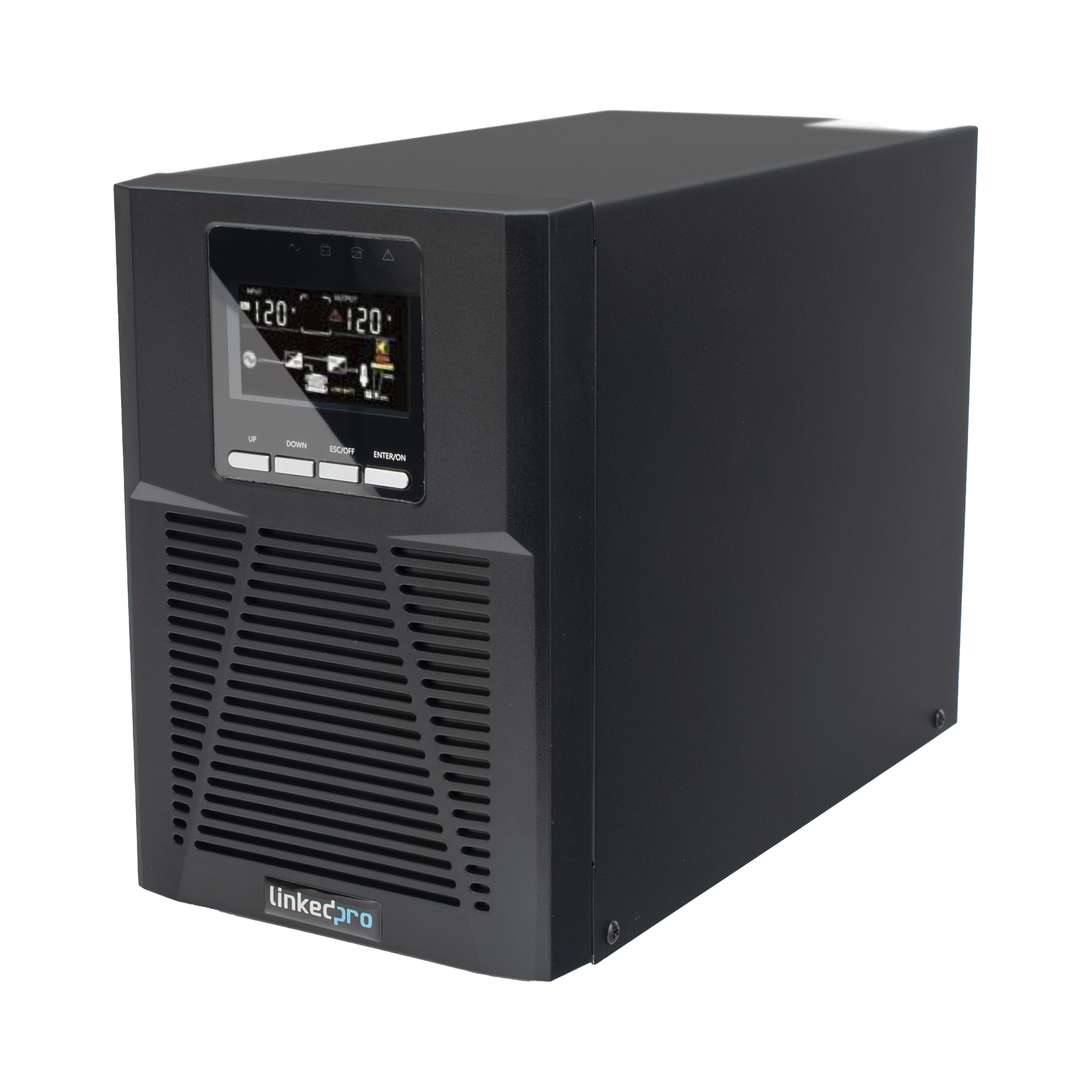 UPS 1000VA/900W  Online Doble Conversión /Pantalla LCD / 3 tomas 5-15R / Regulación de Voltaje / Protección RJ45