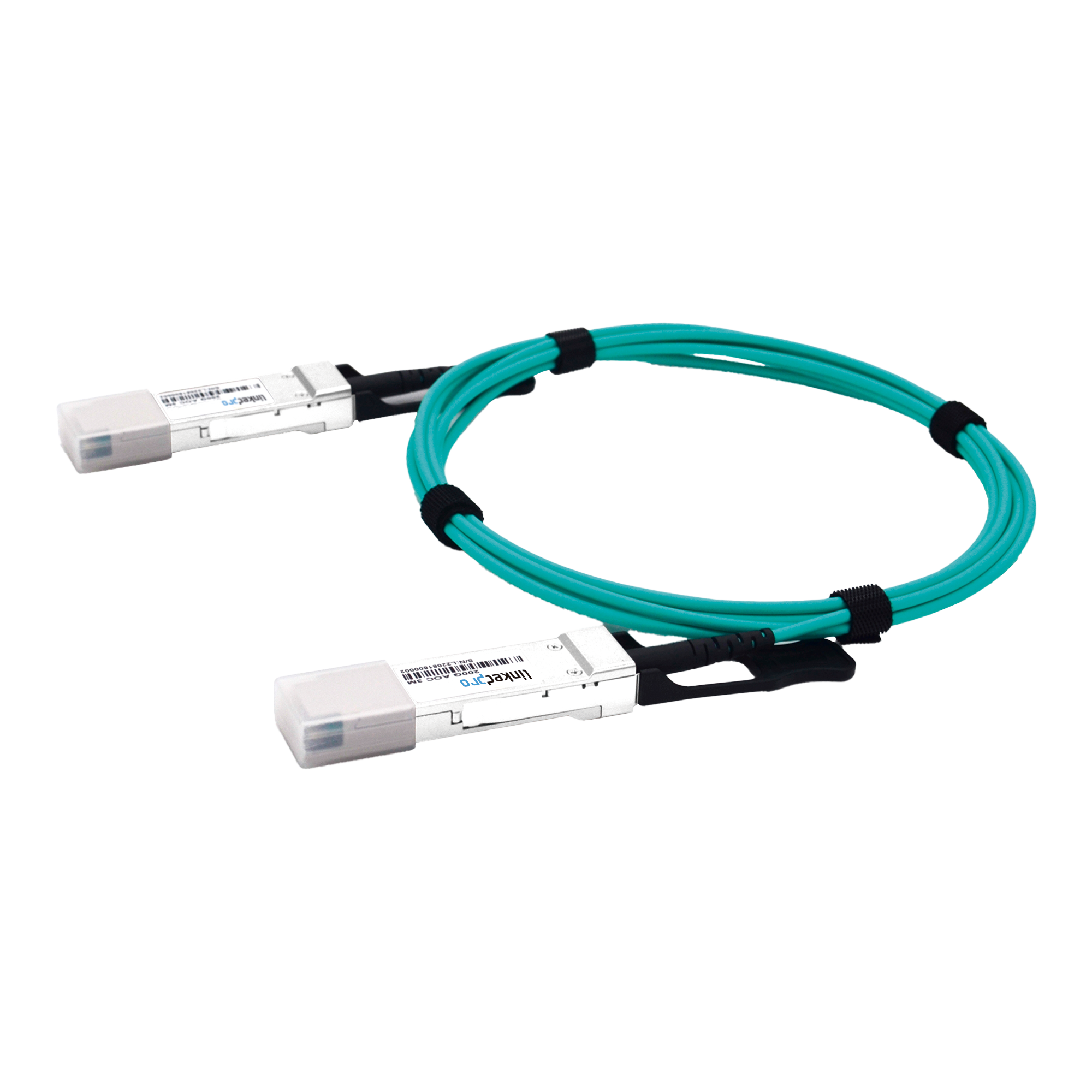 Cable AOC QSFP56 de 200 Gbps a 200 Gbps / Cable de fibra óptica Activo / Longitud: 2 metros