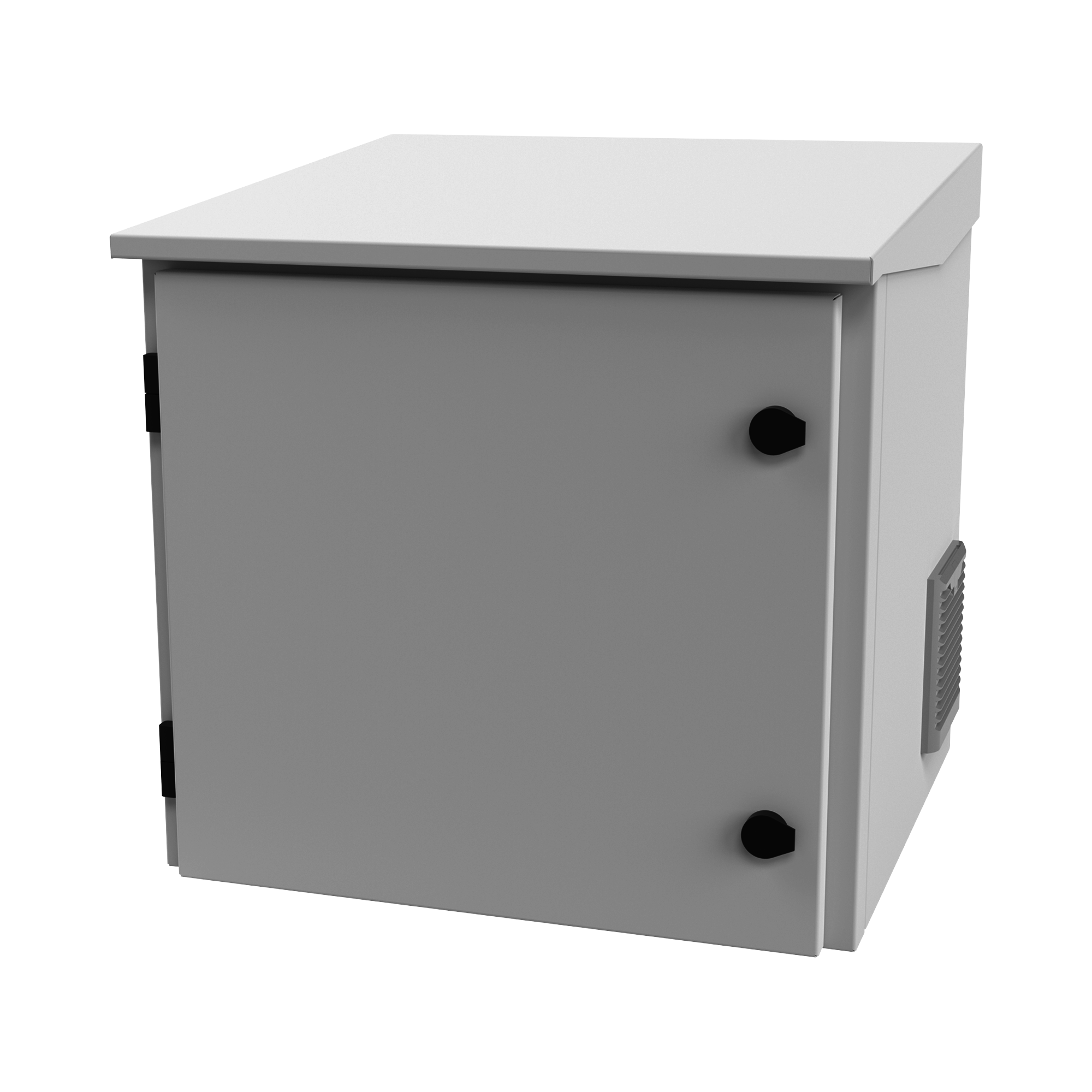 Gabinete de Exterior con Rack de 19" de 9UR con Ventiladores y Termostato, Se envía el Gabinete armado, (Montaje a poste o torre se vende por separado).