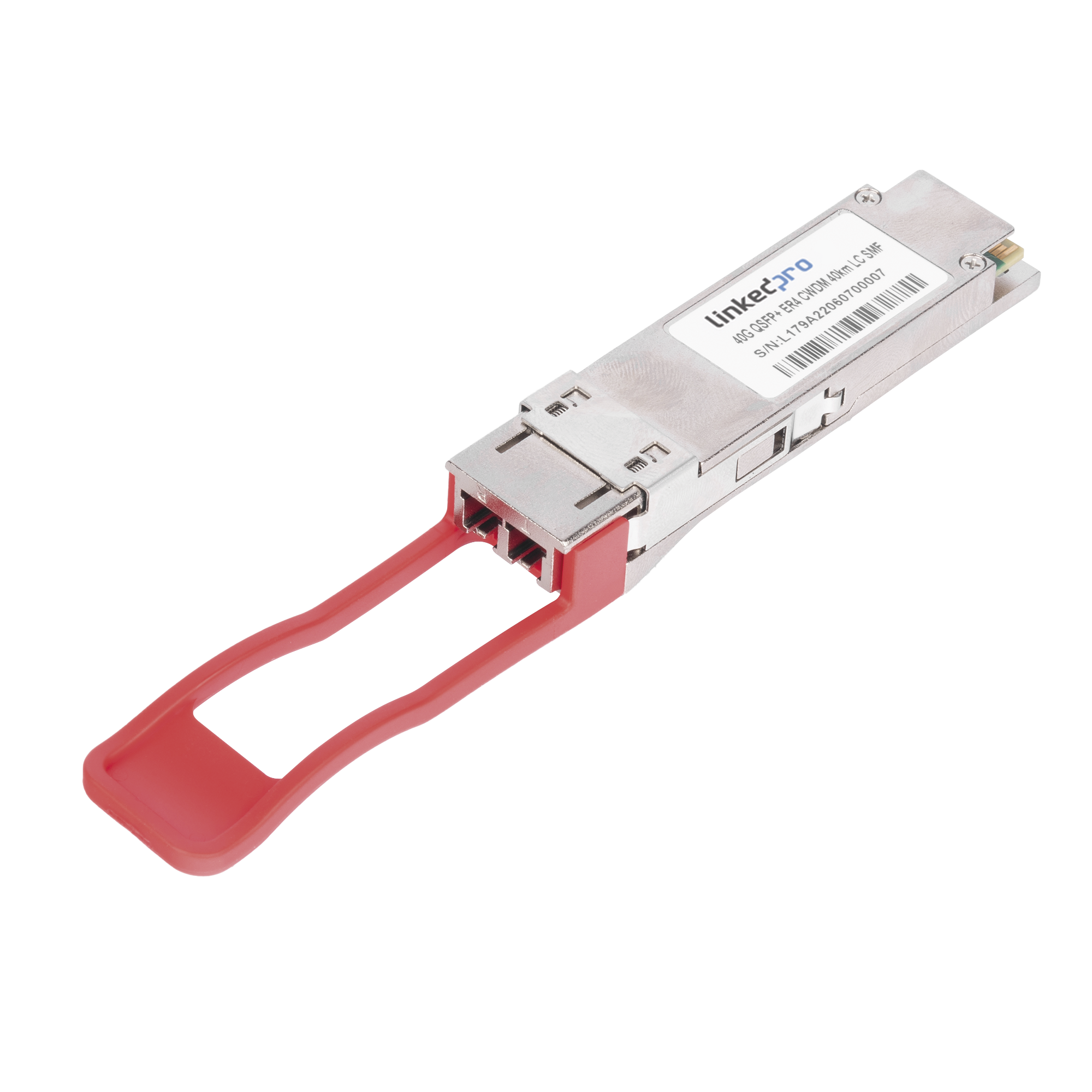 Transceptor Óptico QSFP+ (Mini-Gbic) / Monomodo 1310 nm / 40 Gbps / 40GBASE-ER4 /Conectores LC/UPC Dúplex / DDM / Hasta 40 km