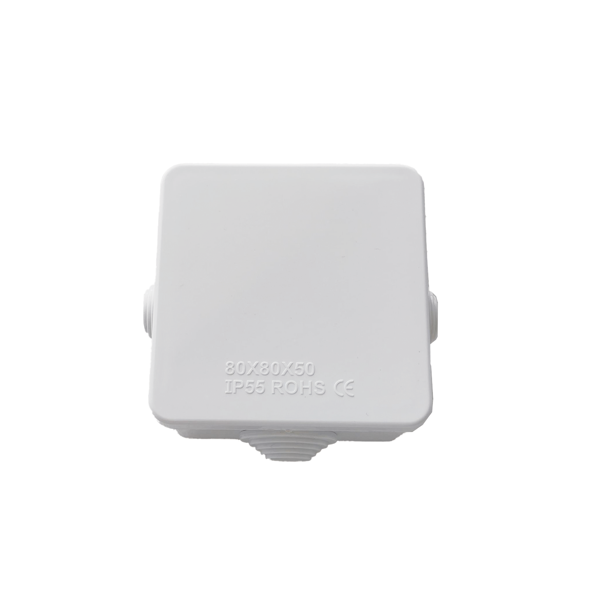 Caja de Conexiones Impermeable IP55 con 4 Entradas, 80 x 80 x 50 mm, para Instalaciones Industriales, Comerciales y Residenciales, Incluye Tornillería para su Instalación