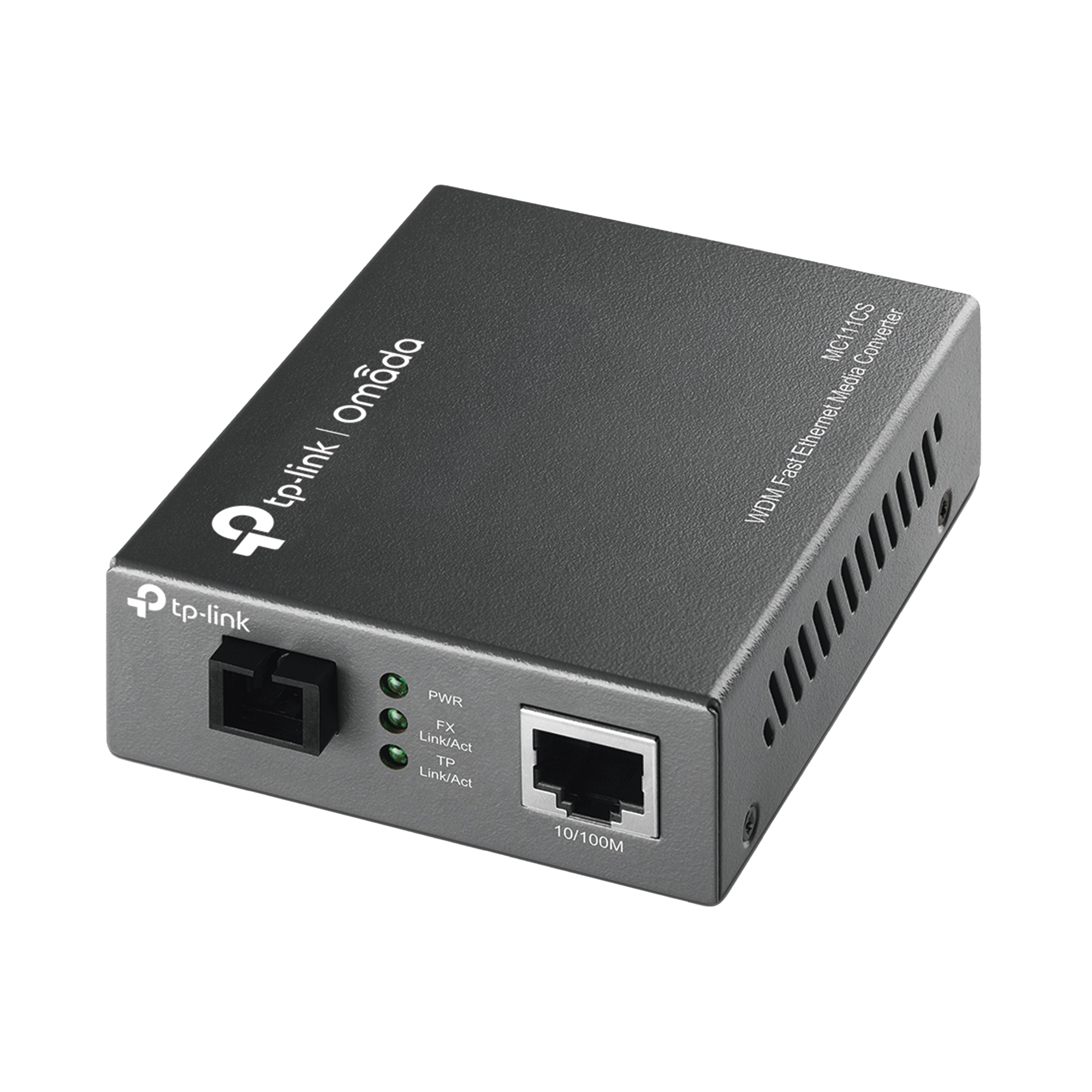 Convertidor Fibra Óptica WDM Monomodo / 1 puerto RJ45 10/100 Mbps / 1 puerto SC/UPC 100 Mbps /  Hasta 20 Km / Para su Funcionamiento Requiere el Modelo MC112CS / Plug and Play