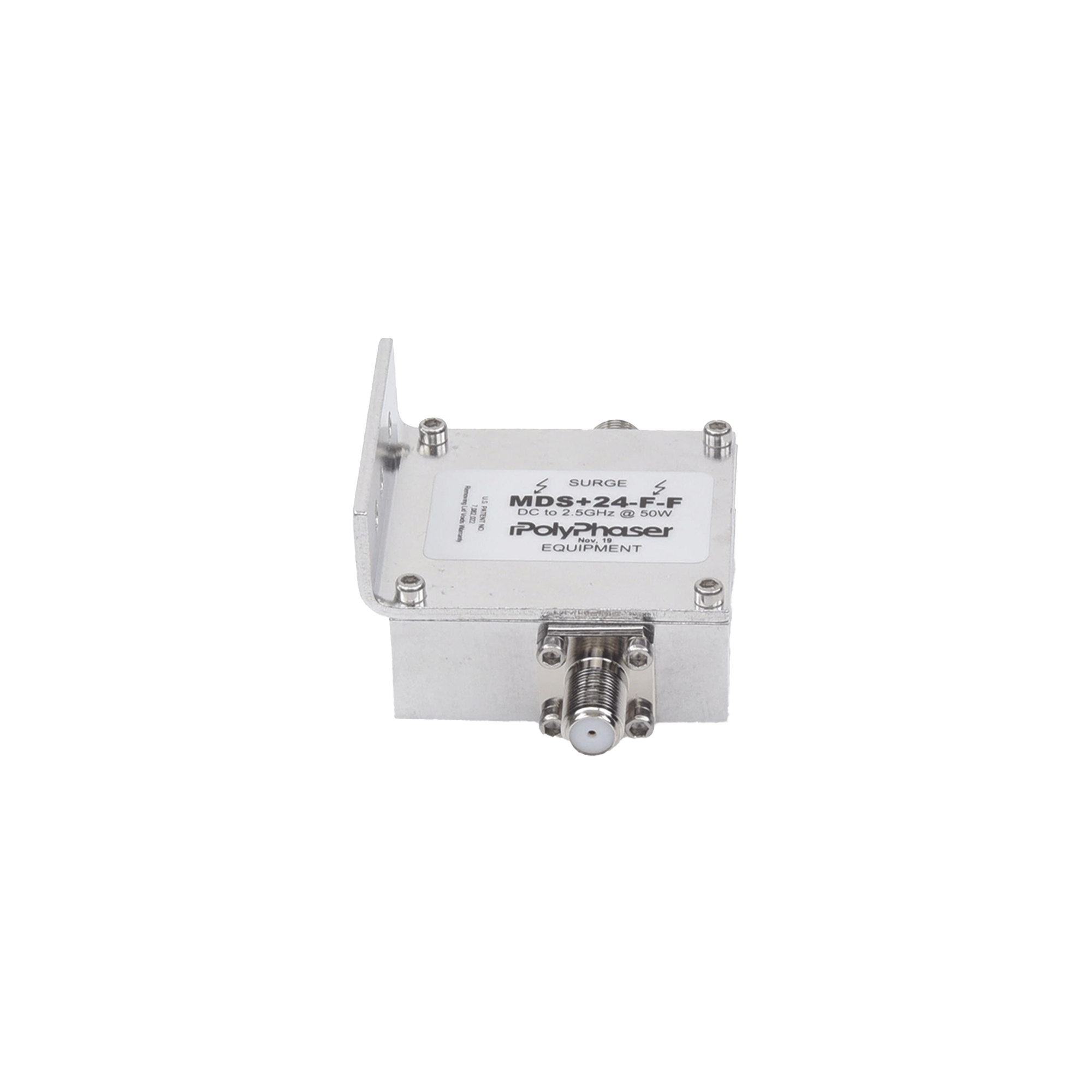 Protector RF Coaxial A 75 Ohms +24VDC Con Conector F Hembra De 300 MHz - 2.5 GHz