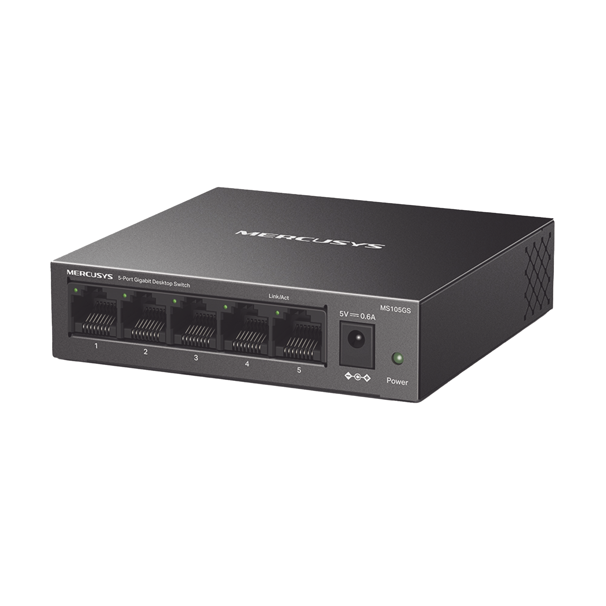 Switch NO Administrable / Para escritorio / Carcasa de metal / 5 puertos 10/100/1000 Mbps / Diseño Compacto / Plug and Play