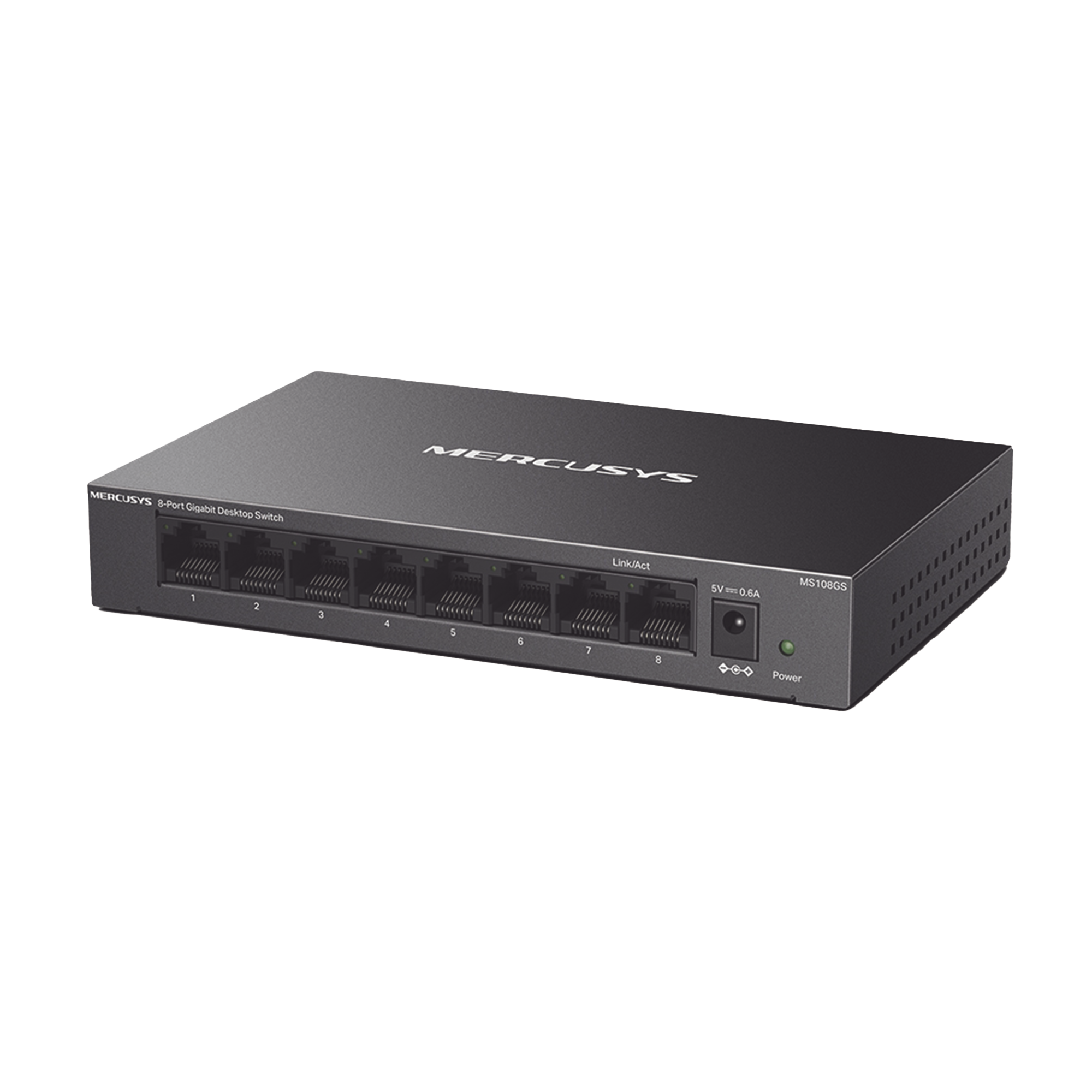 Switch NO Administrable / Para escritorio / Carcasa de Metal / 8 puertos 10/100/1000 Mbps / Diseño Compacto / Plug and Play