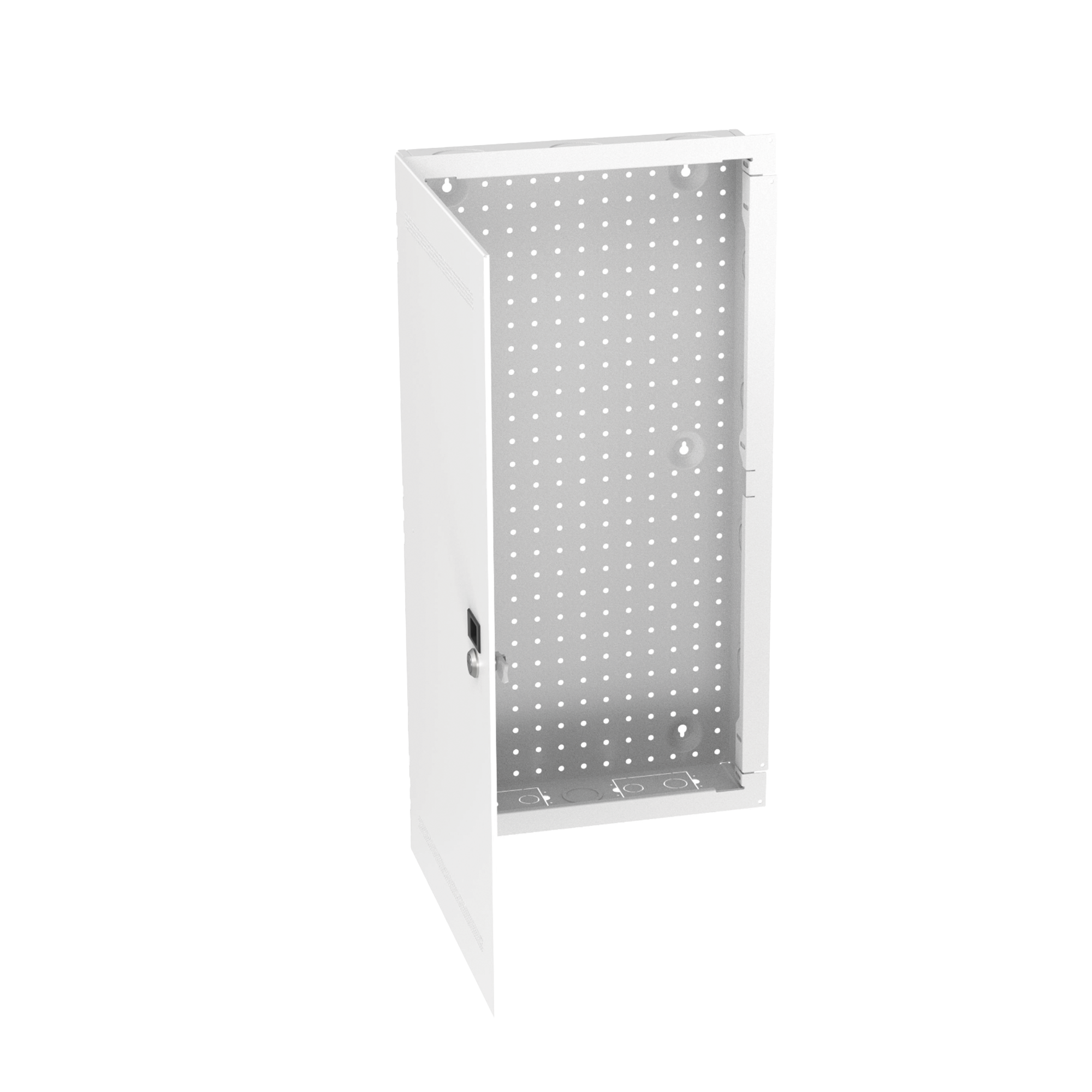 Gabinete Multipropósito de Montaje en Pared, de 28 in de Altura, Con Puerta Reversible, Fabricado en Acero, Color Blanco