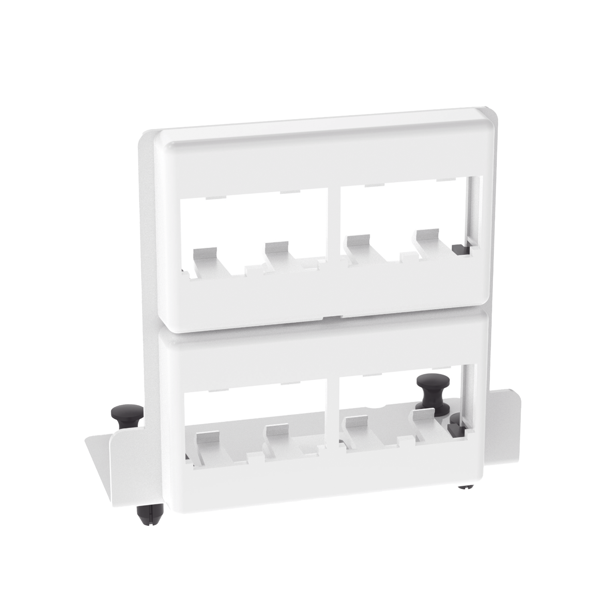 Patch Panel de 8 Puertos Mini-Com, Para Uso con Gabinetes Multipropósito, de Instalación a Presión, Color Blanco
