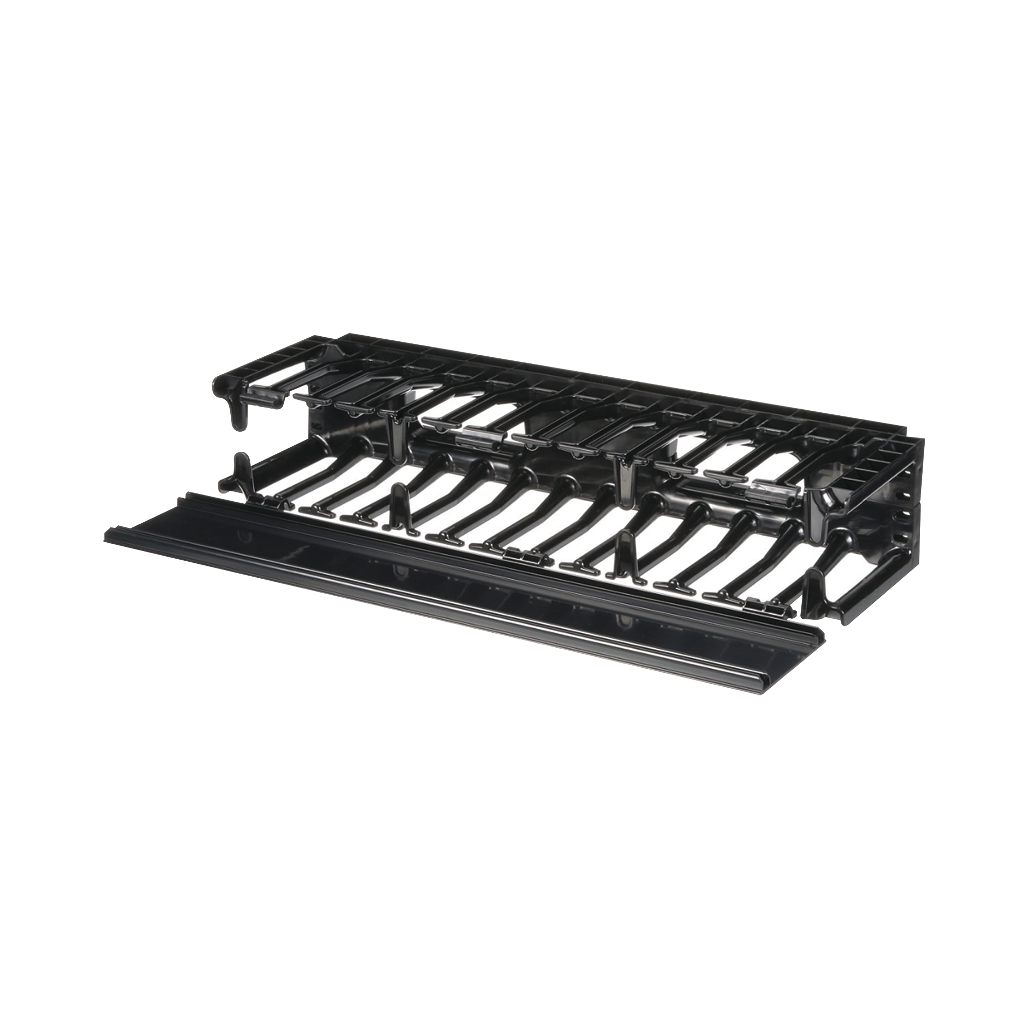 Organizador de Cables Horizontal NetManager de Alta Densidad, Sencillo (Solo Frontal), Para Rack de 19in, 2UR